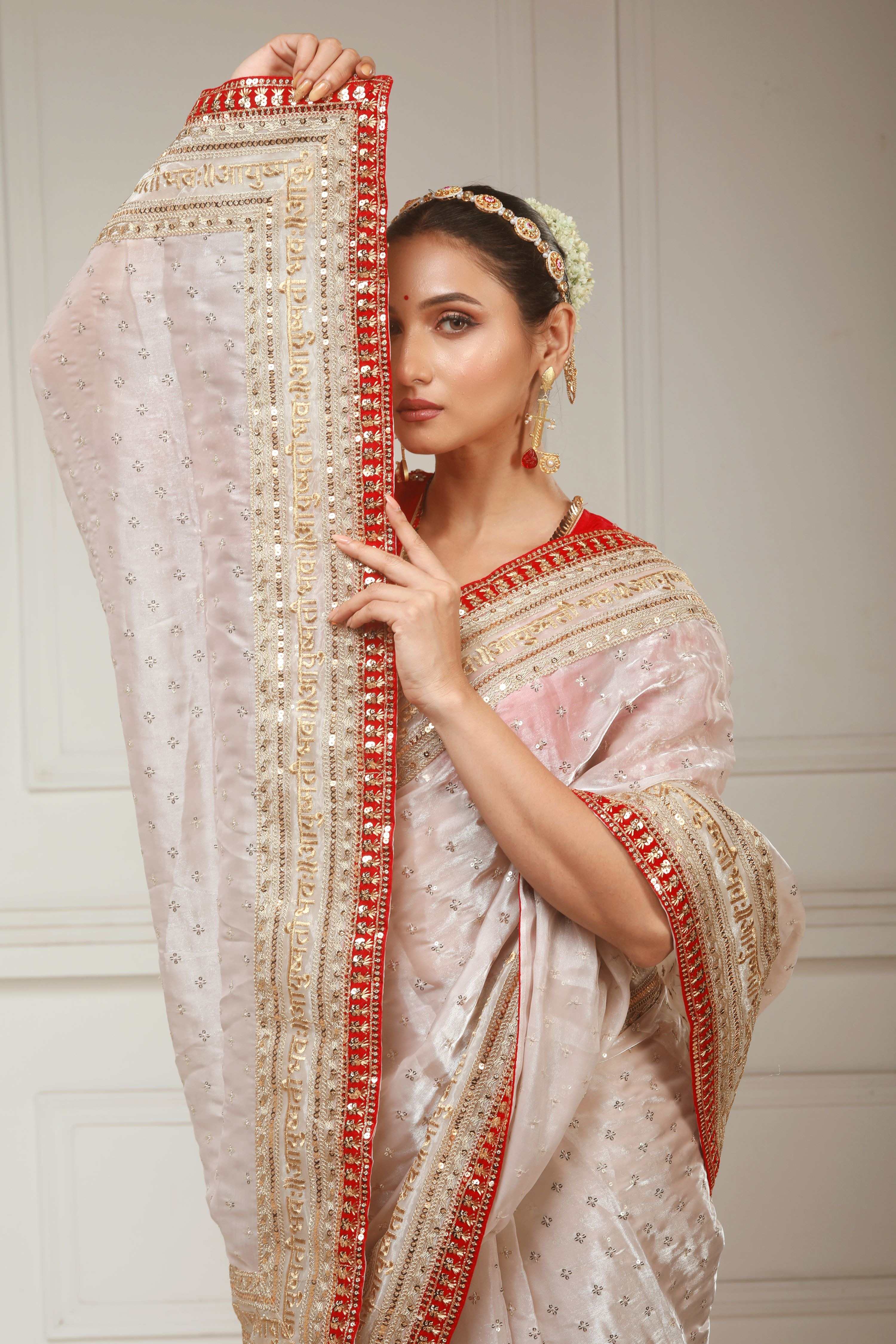 ROYAL SUBTLE QUEEN SAREE WITH  SCARLET LUXE BLOUSE