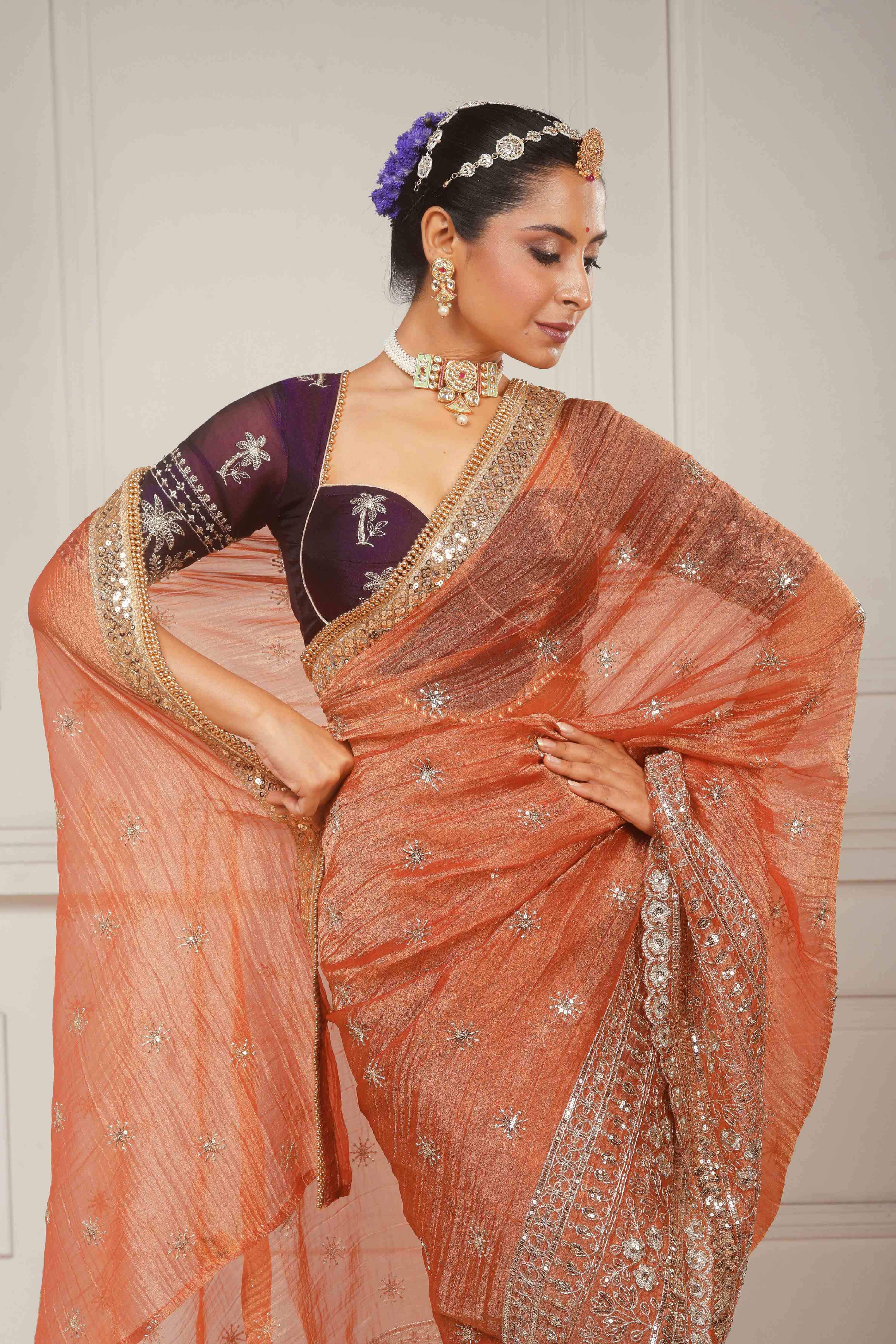 BLUSH WILDFLOWER SAREE