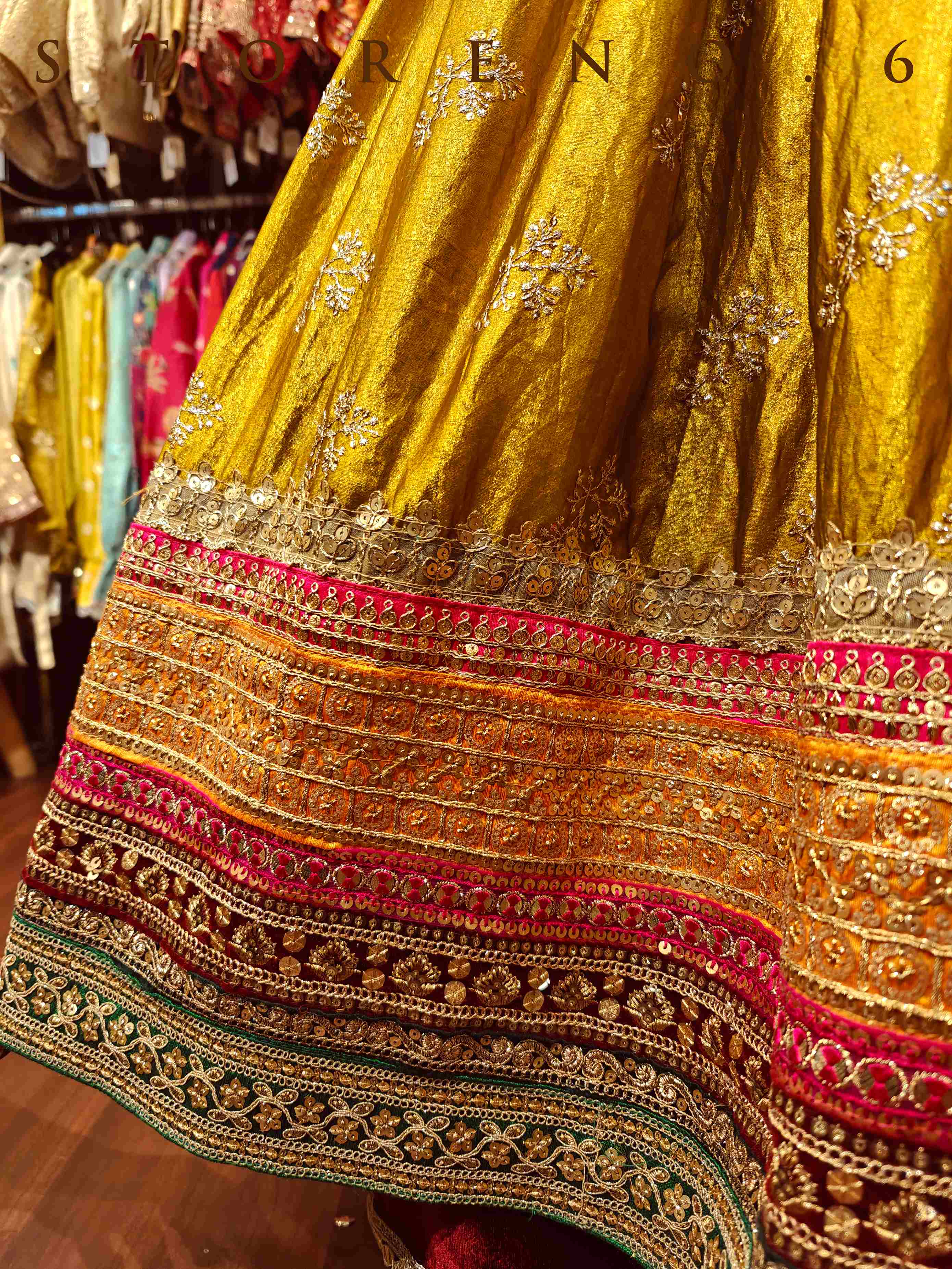 TARA LEHENGA SKIRT WITH STITCHED BLOUSE(WITH CANCAN)