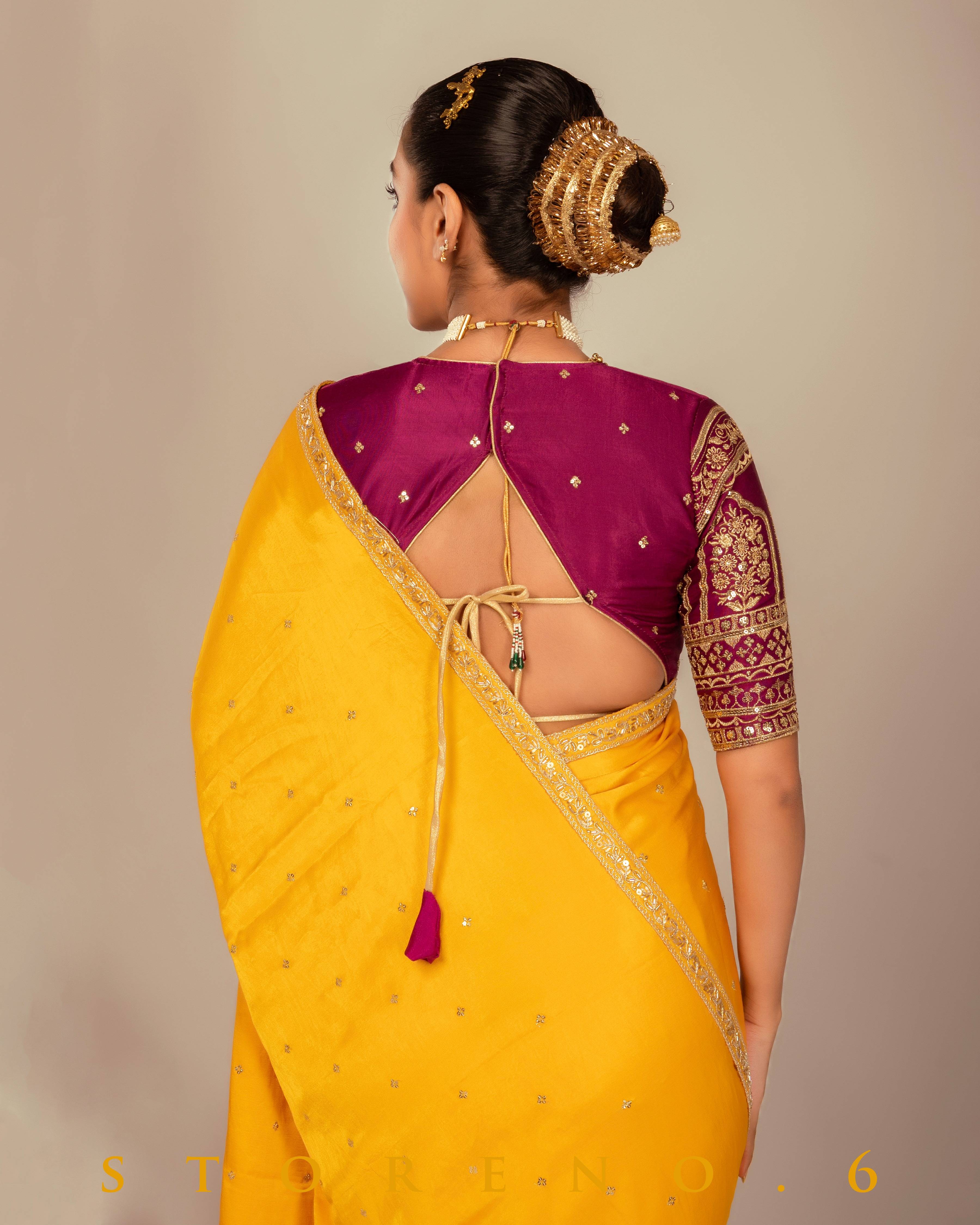 TIMELESS TOPAZ SAREE WITH TIMELESS TWIRL BLOUSE