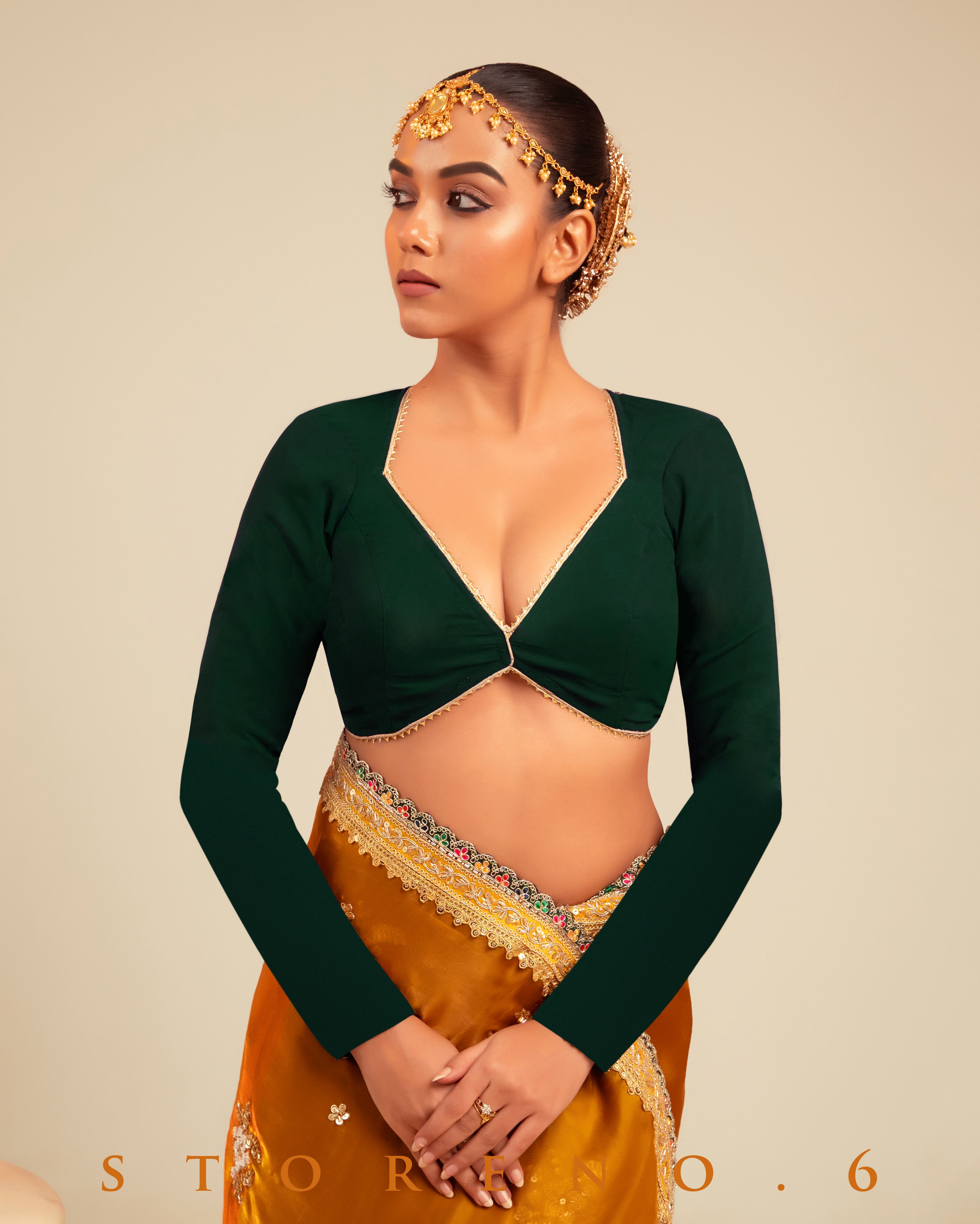 EXOTIC EMPRESS SAREE WITH FOREST CHARM BLOUSE