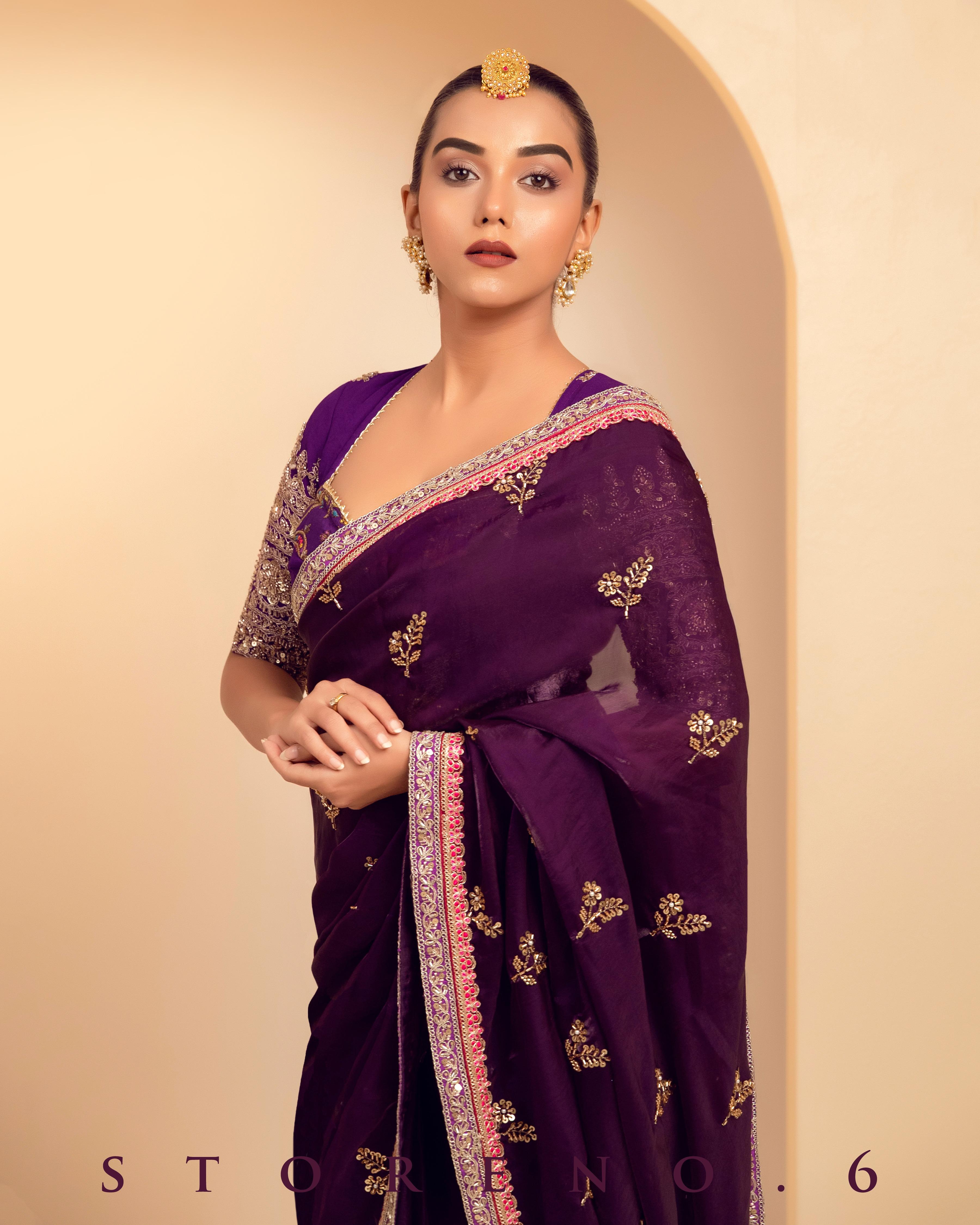 PLUM PALETTE SAREE