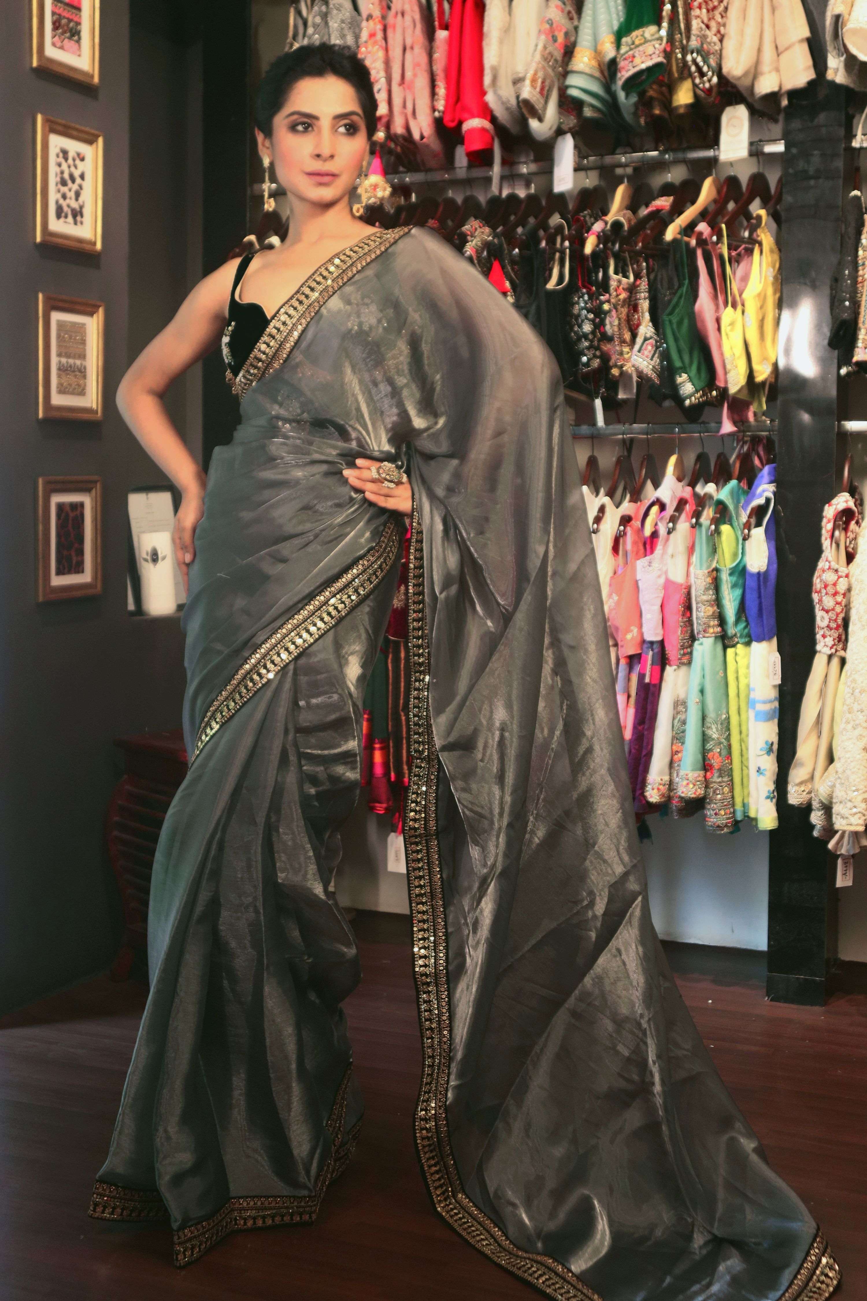 MOONLIT MYSTERY SAREE WITH PULSE PREMIER BLOUSE