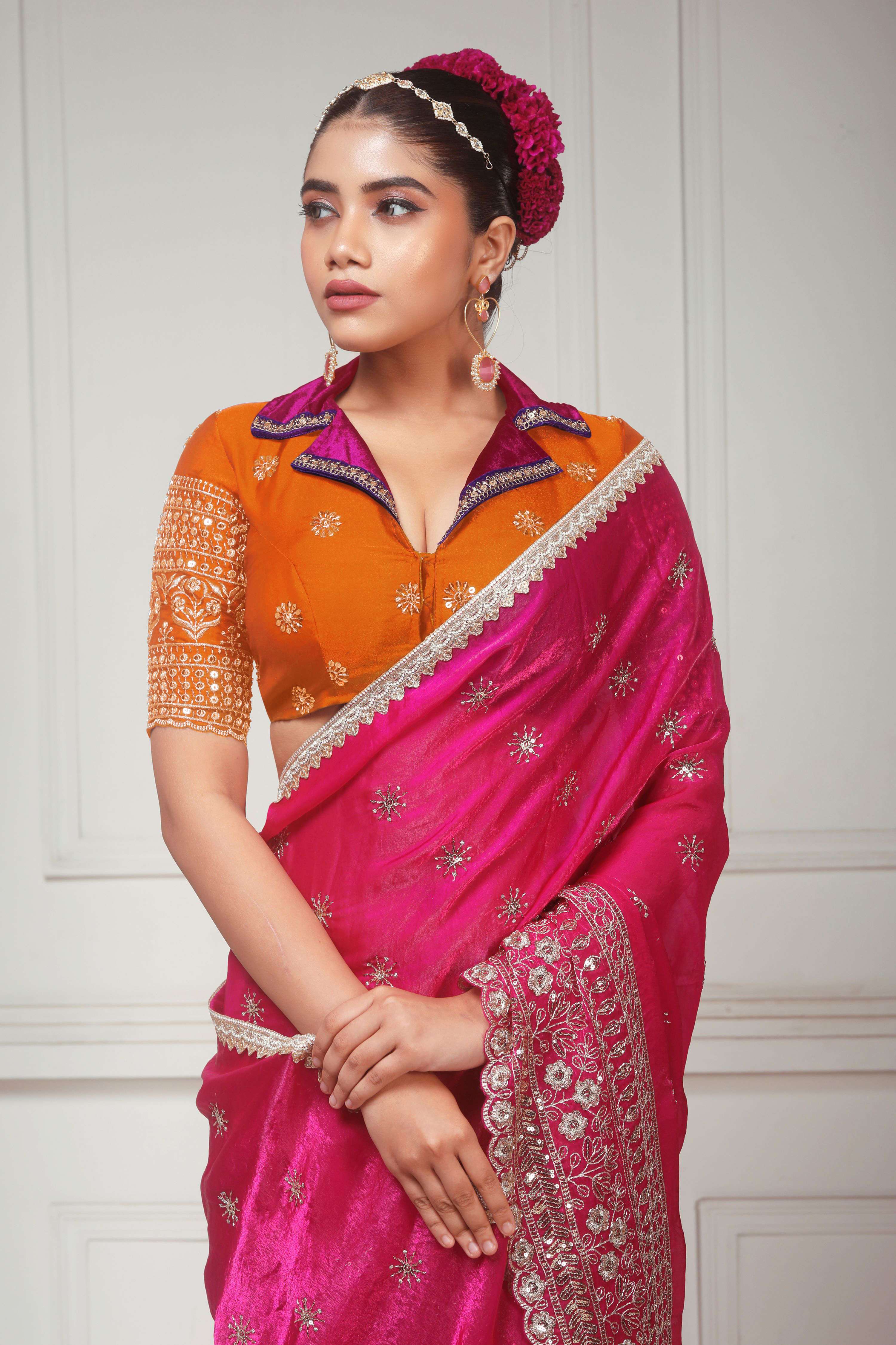 TANGERINE CLASSIC BLOUSE