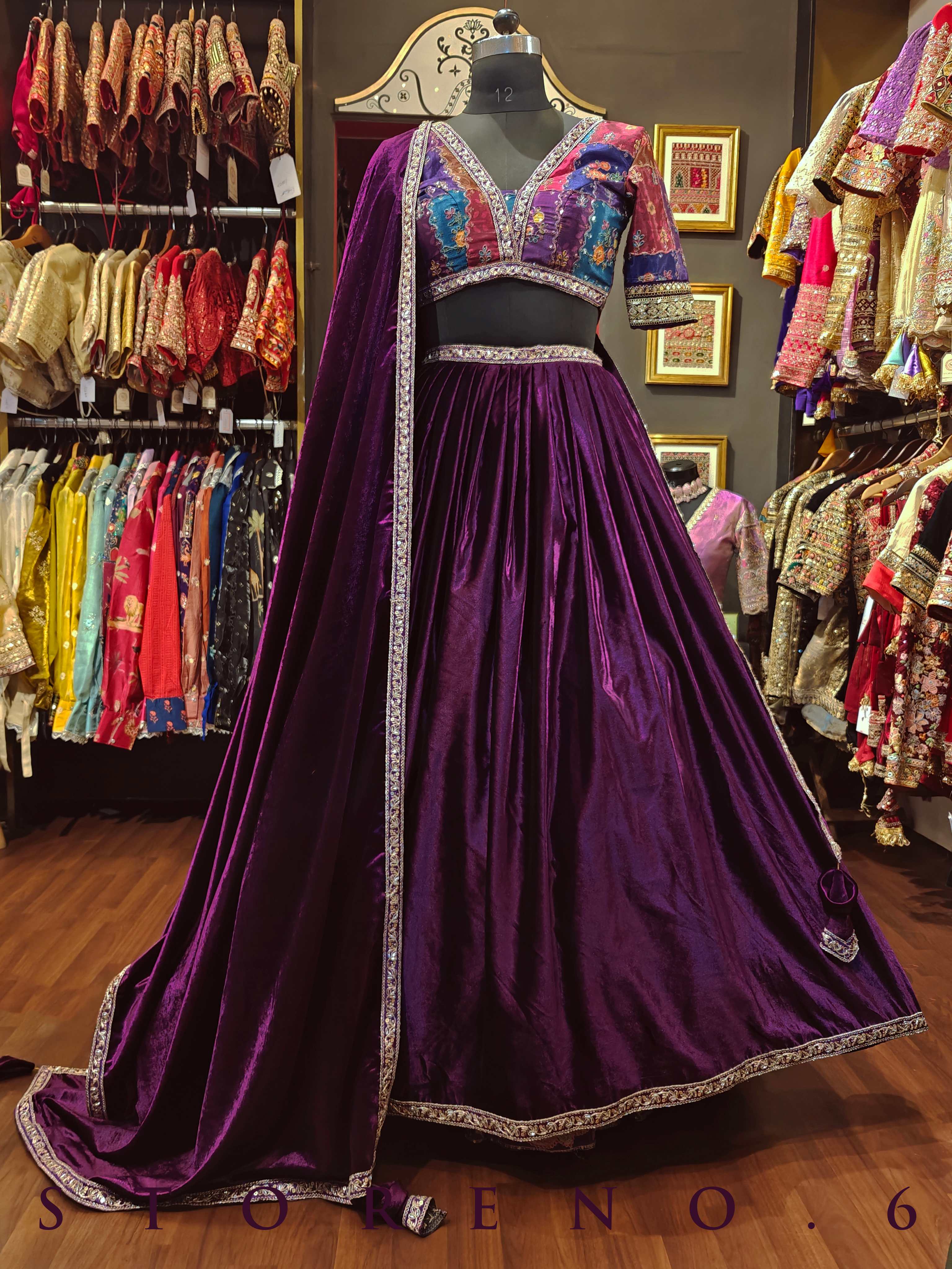JAMUN VELVET DUPATTA