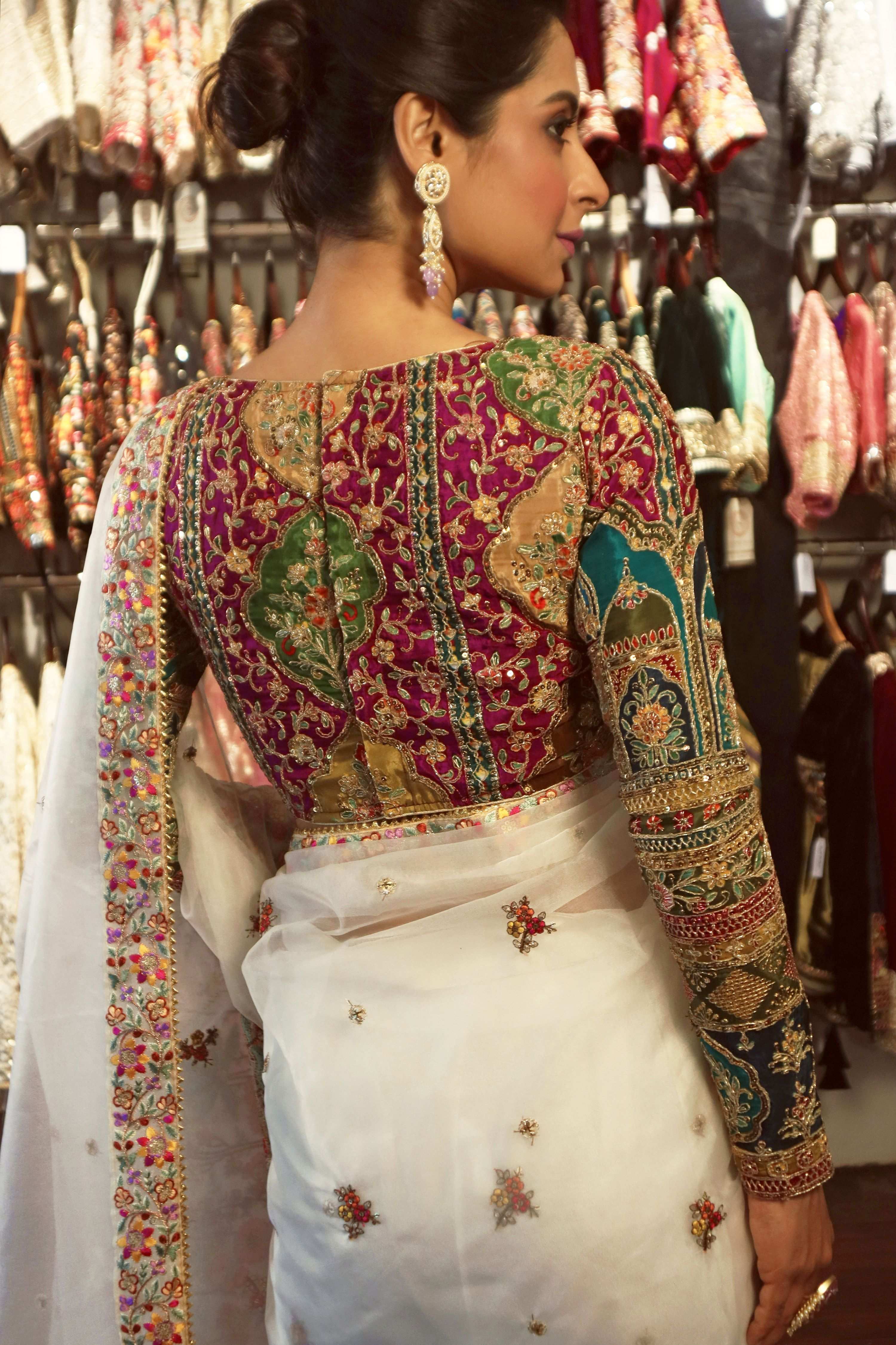 COSMIC CRUSH SAREE WITH COUTURE CHARM CORSET BLOUSE