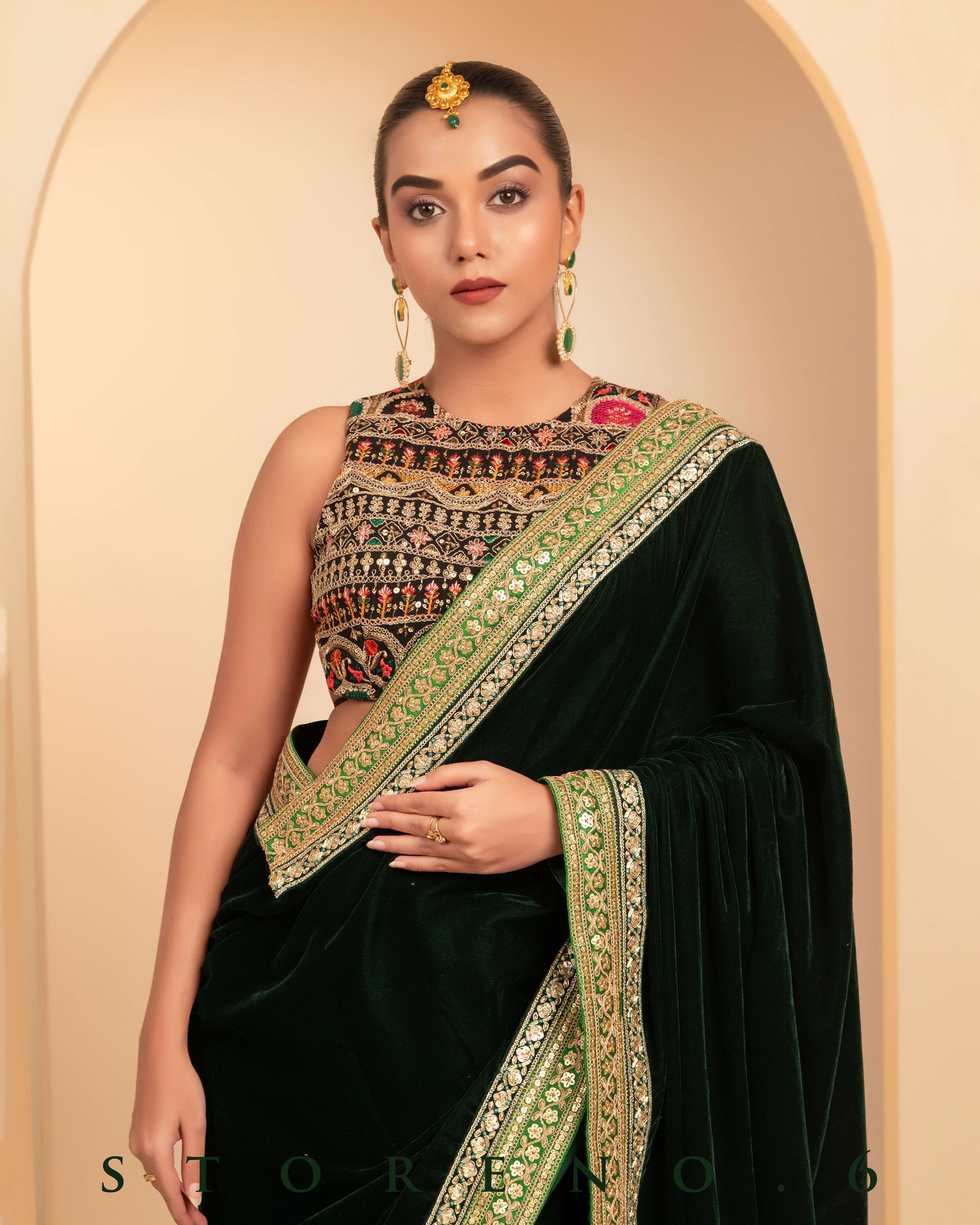 ENCHANTING EMERALD SAREE