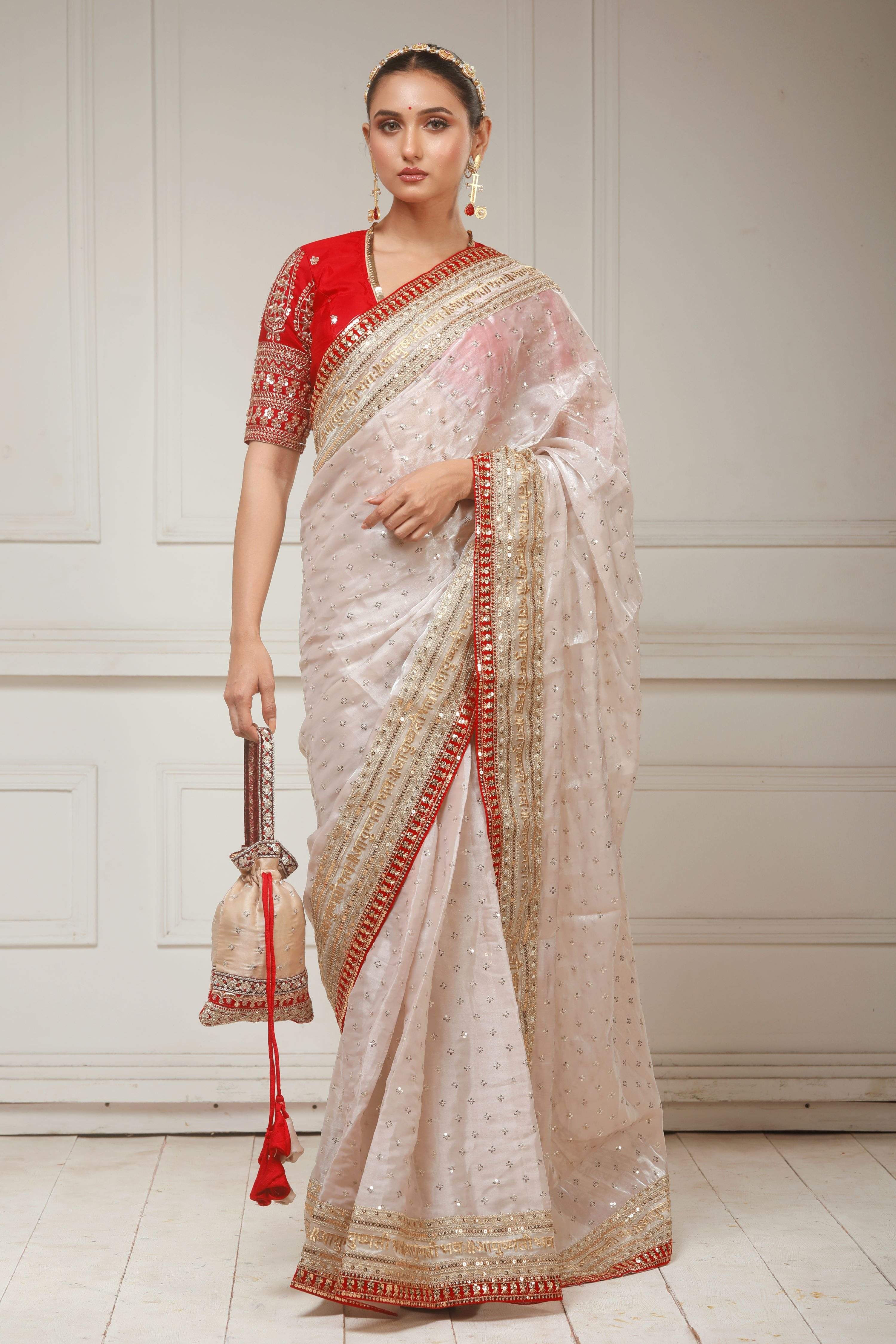 ROYAL SUBTLE QUEEN SAREE WITH  SCARLET LUXE BLOUSE