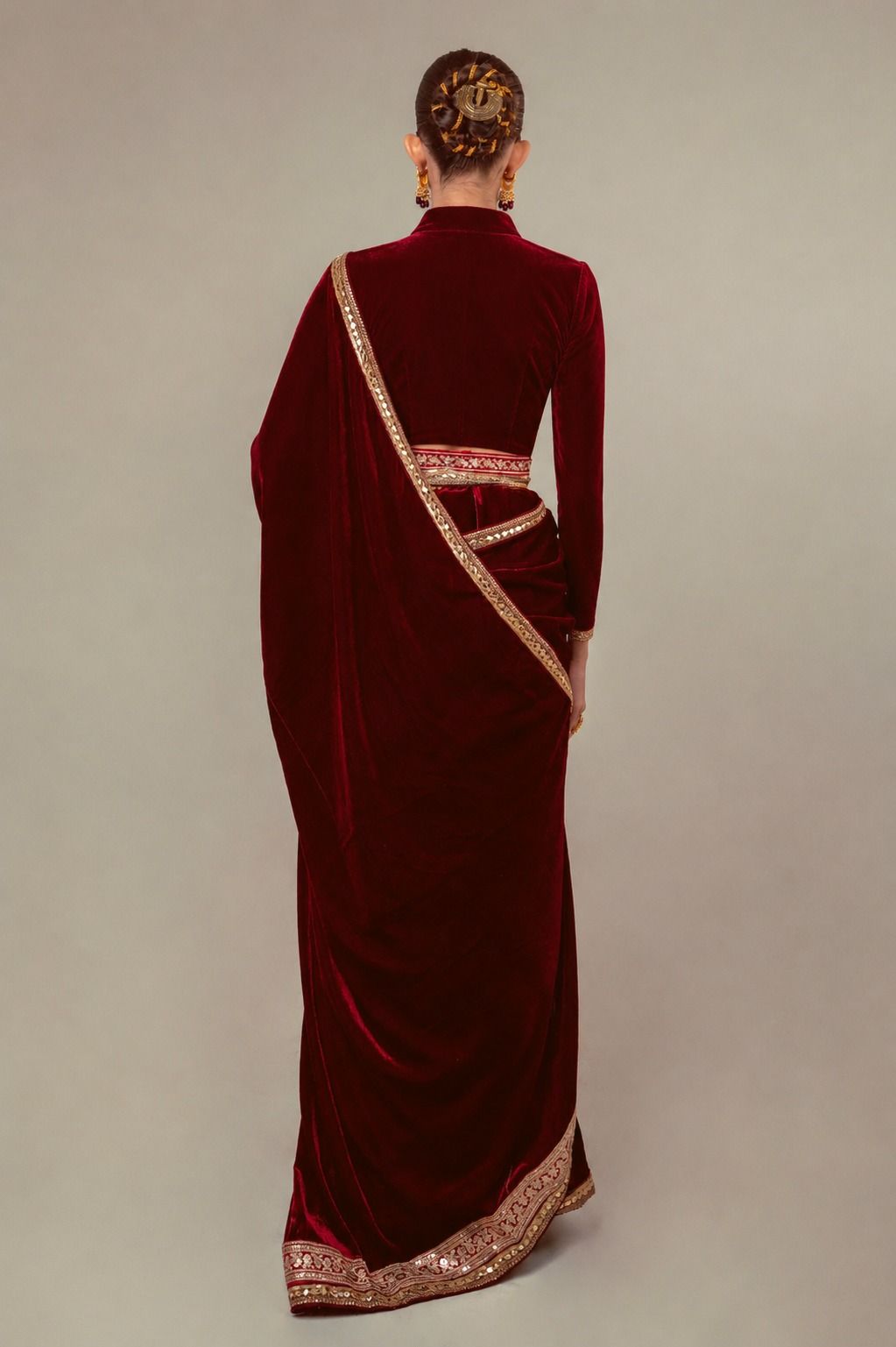 RUBY RUSH SAREE WITH ROUGE ROMANCE BLOUSE