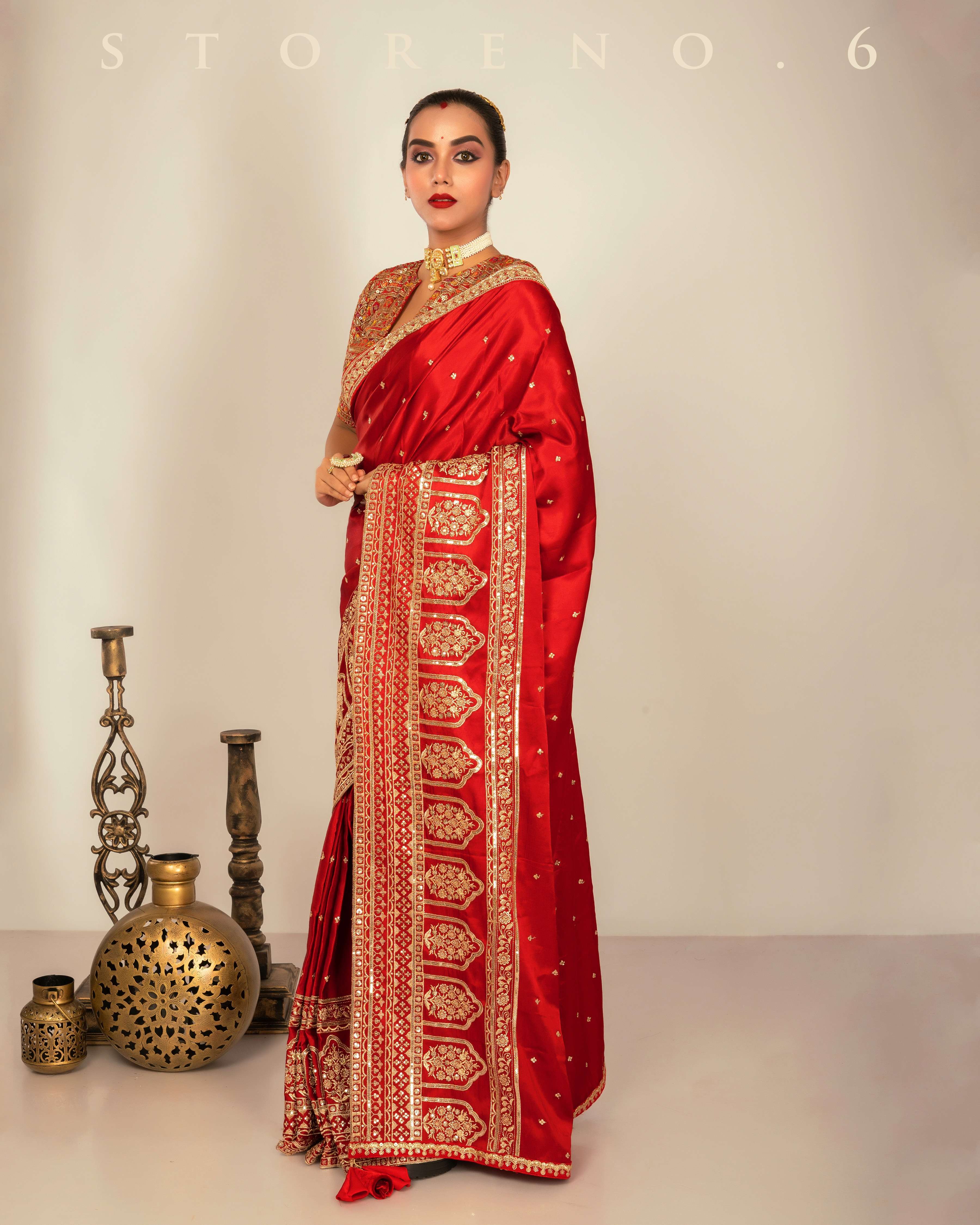 TIMELESS TROUSSEAU SAREE WITH CUPID CHARM BLOUSE
