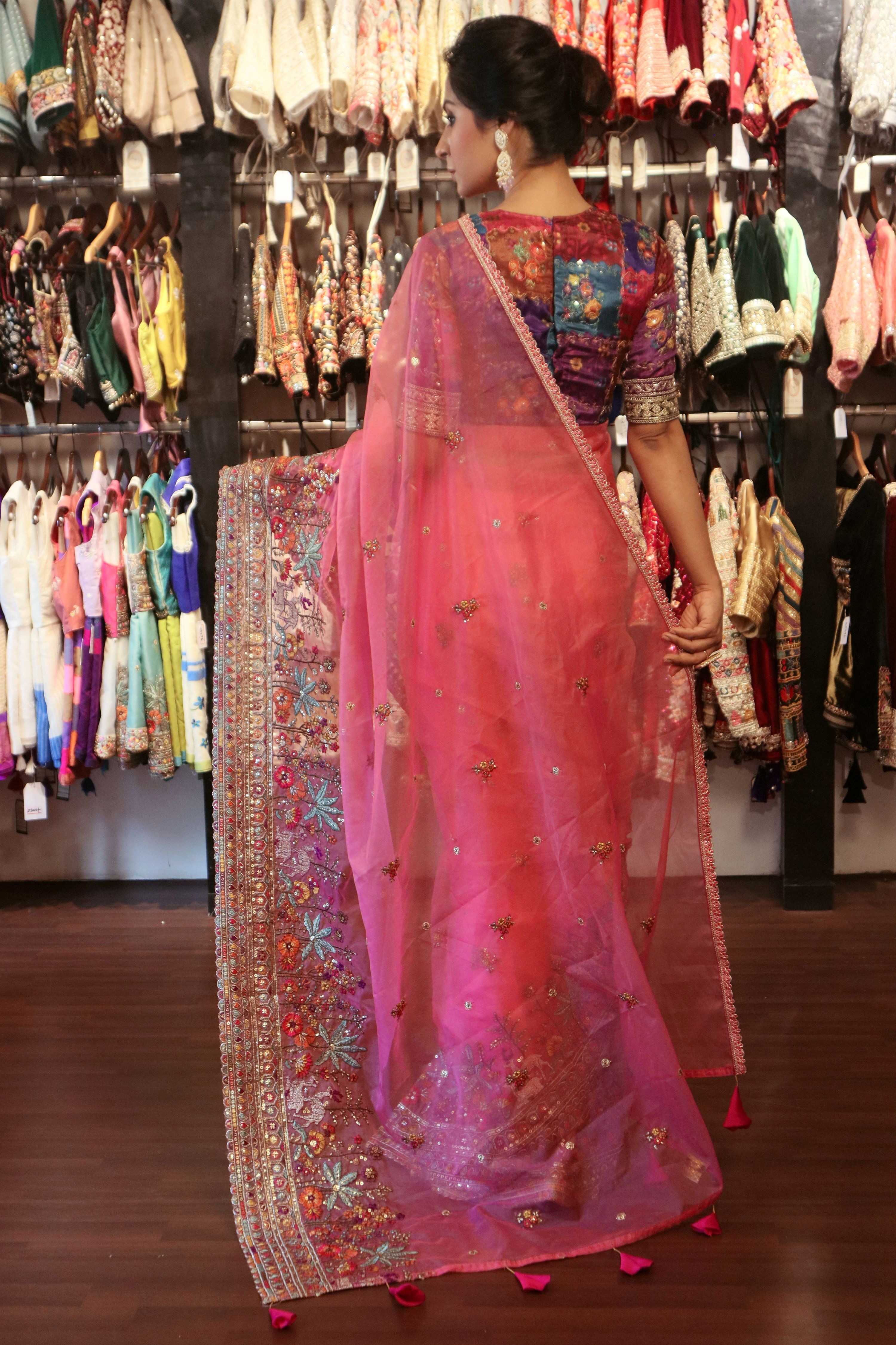 CUPID CRUSH SAREE WITH BLUSH ICON BLOUSE