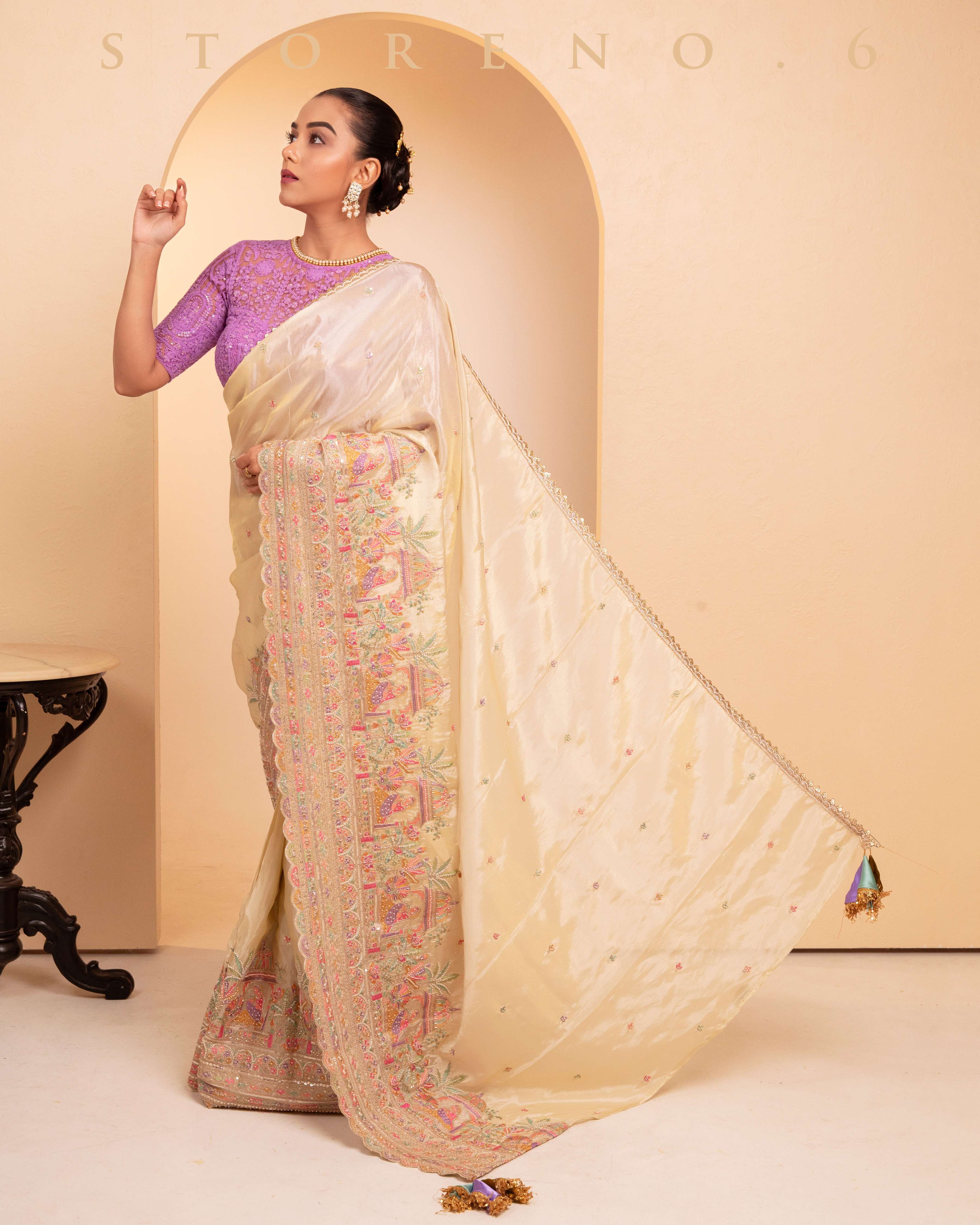 GRACE GLORY SAREE WITH LILAC LULLABY BLOUSE