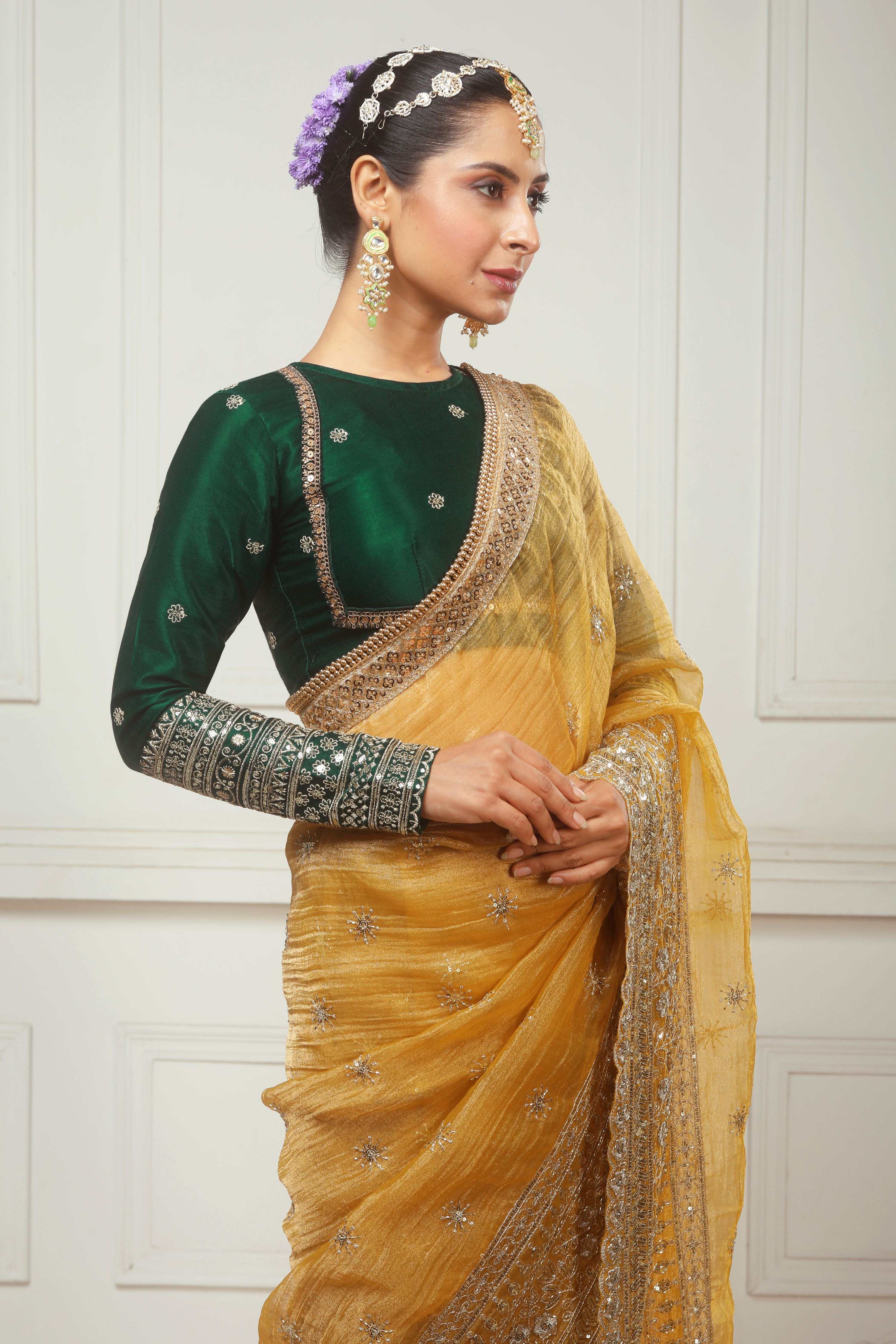HONEY WILDFLOWER SAREE WITH ACE APPEAL CLASSIC BLOUSE