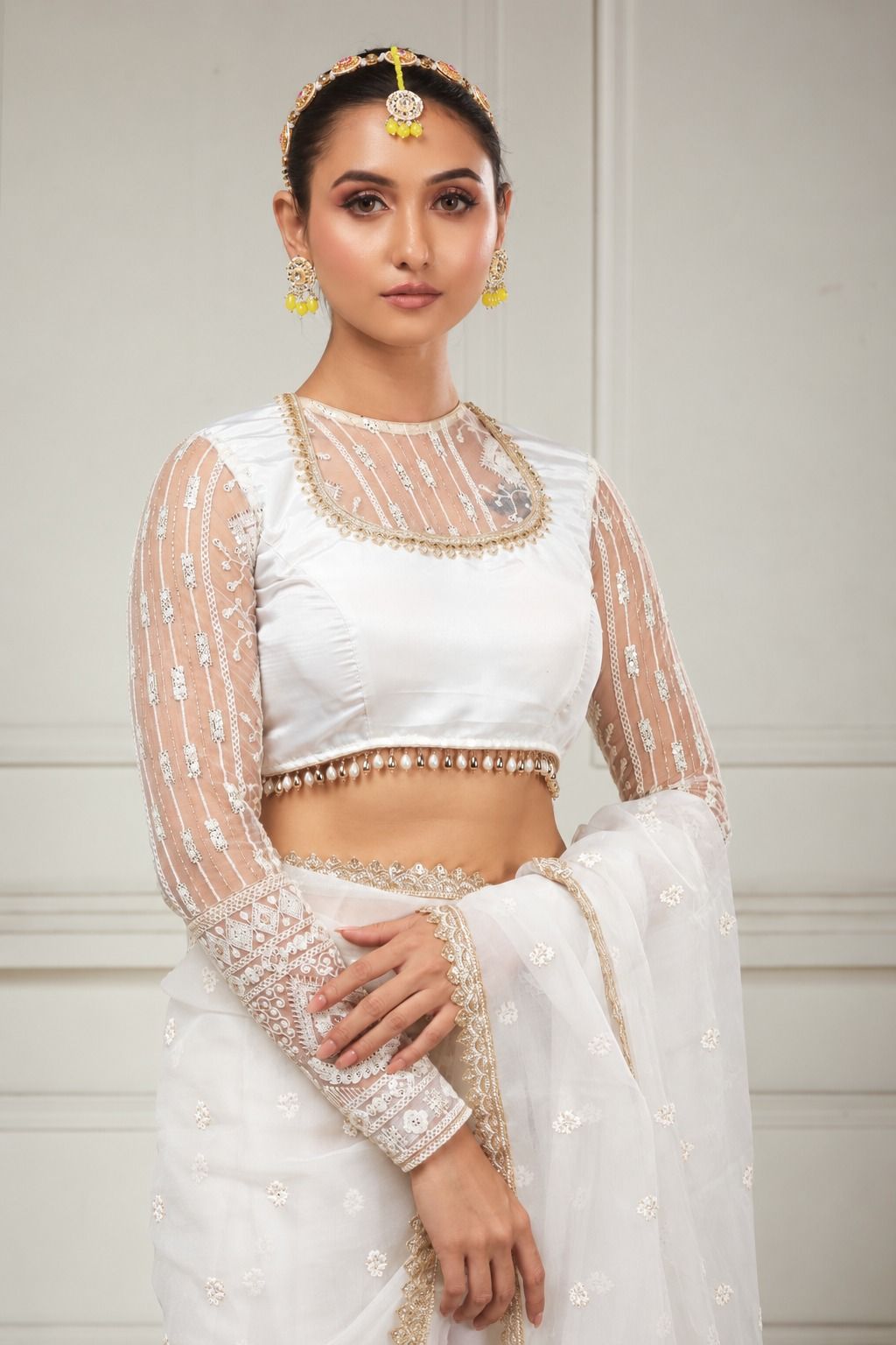 VANILLA SKY SAREE WITH FITOOR CLASSIC BLOUSE