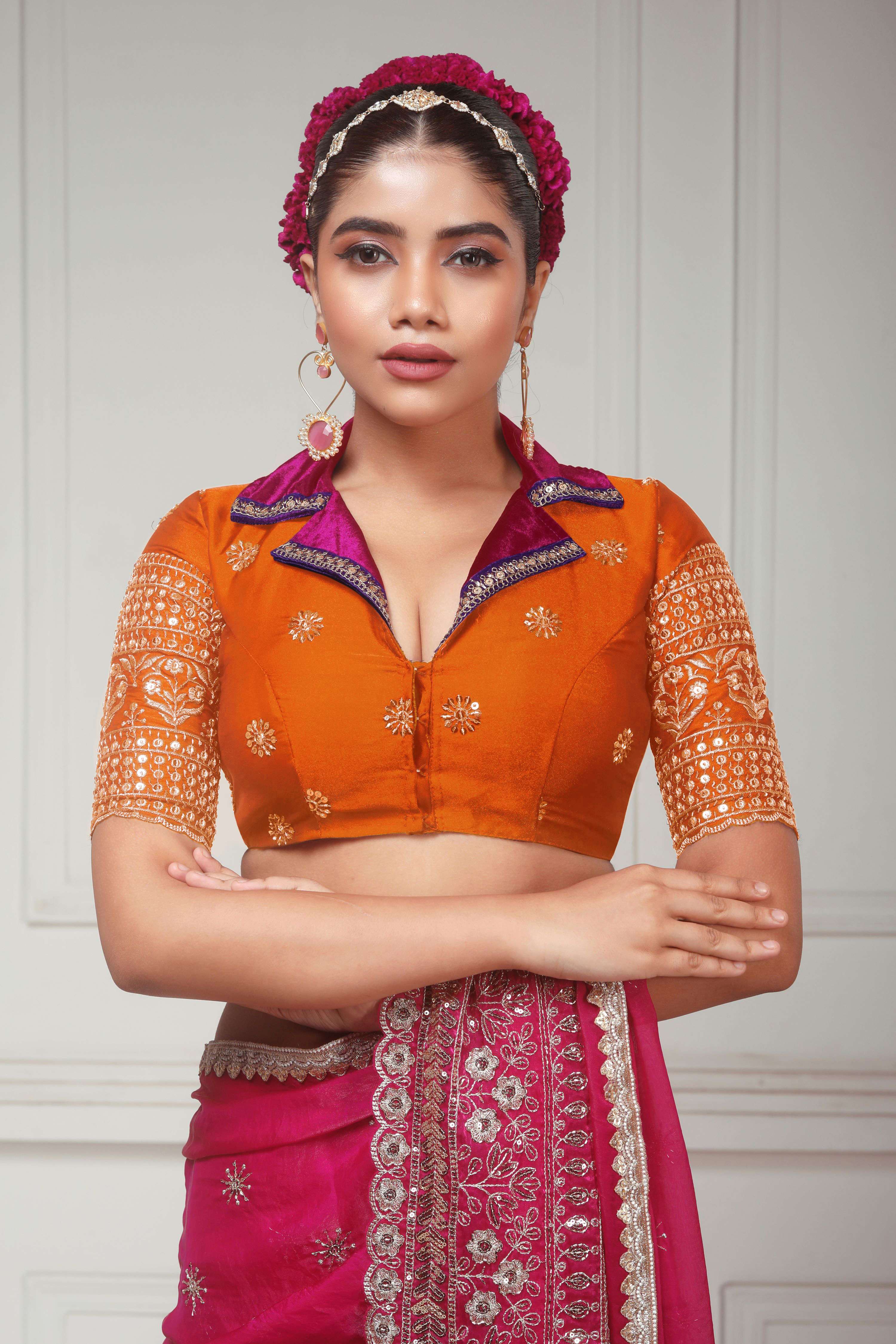 TANGERINE CLASSIC BLOUSE