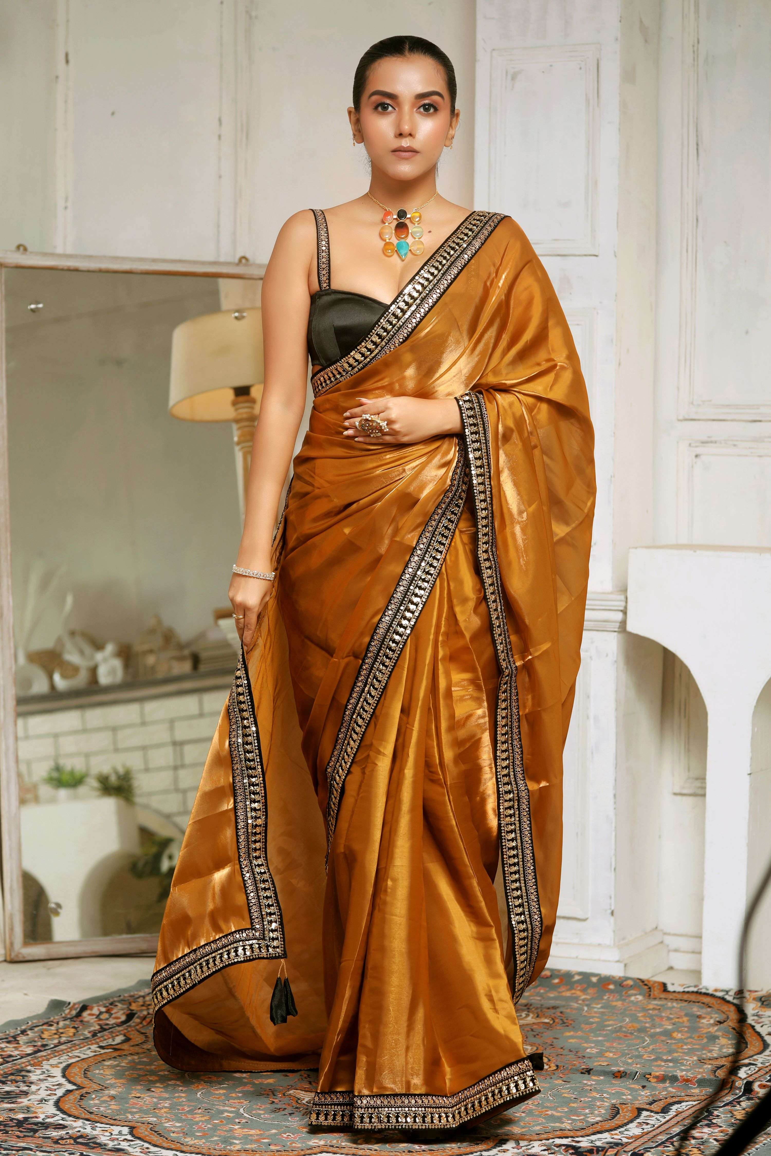 MIDNIGHT MYSTERY SAREE WITH BALLROOM BELLE BLOUSE