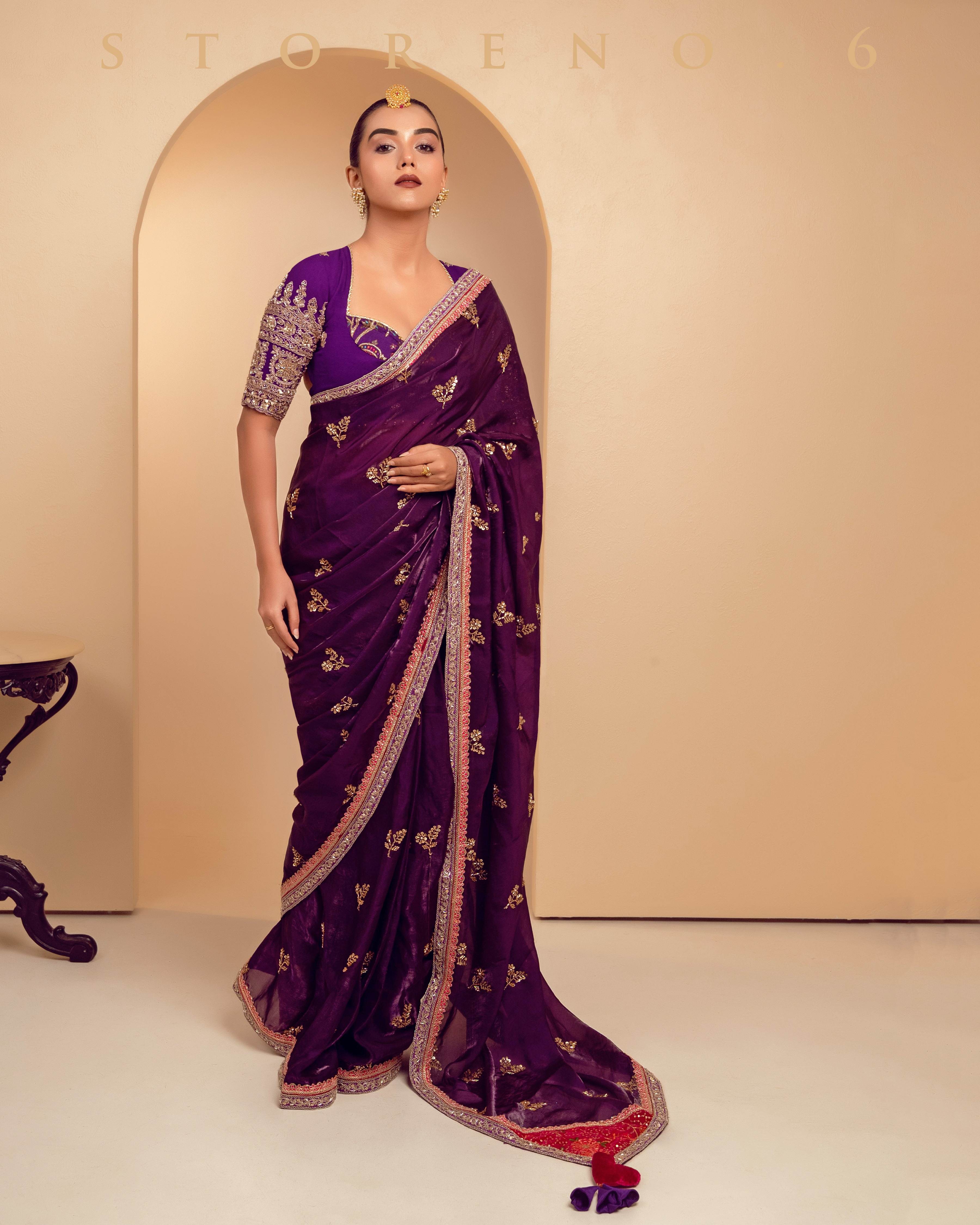 PLUM PALETTE SAREE
