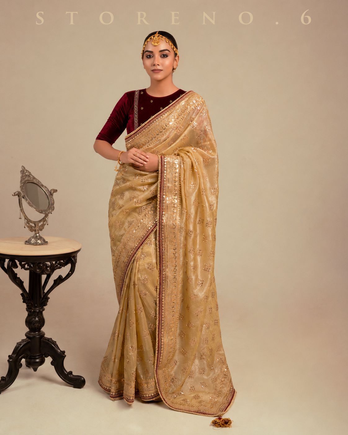 DESERT DELUXE SAREE AND BLOUSE SET