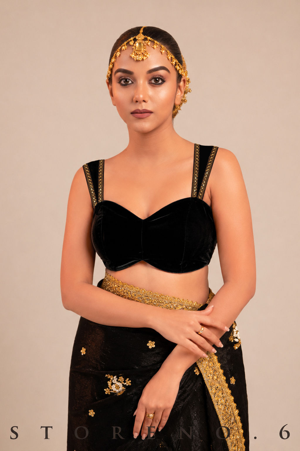 MIDNIGHT MIRACLE SAREE WITH DUSK DIVA BLOUSE