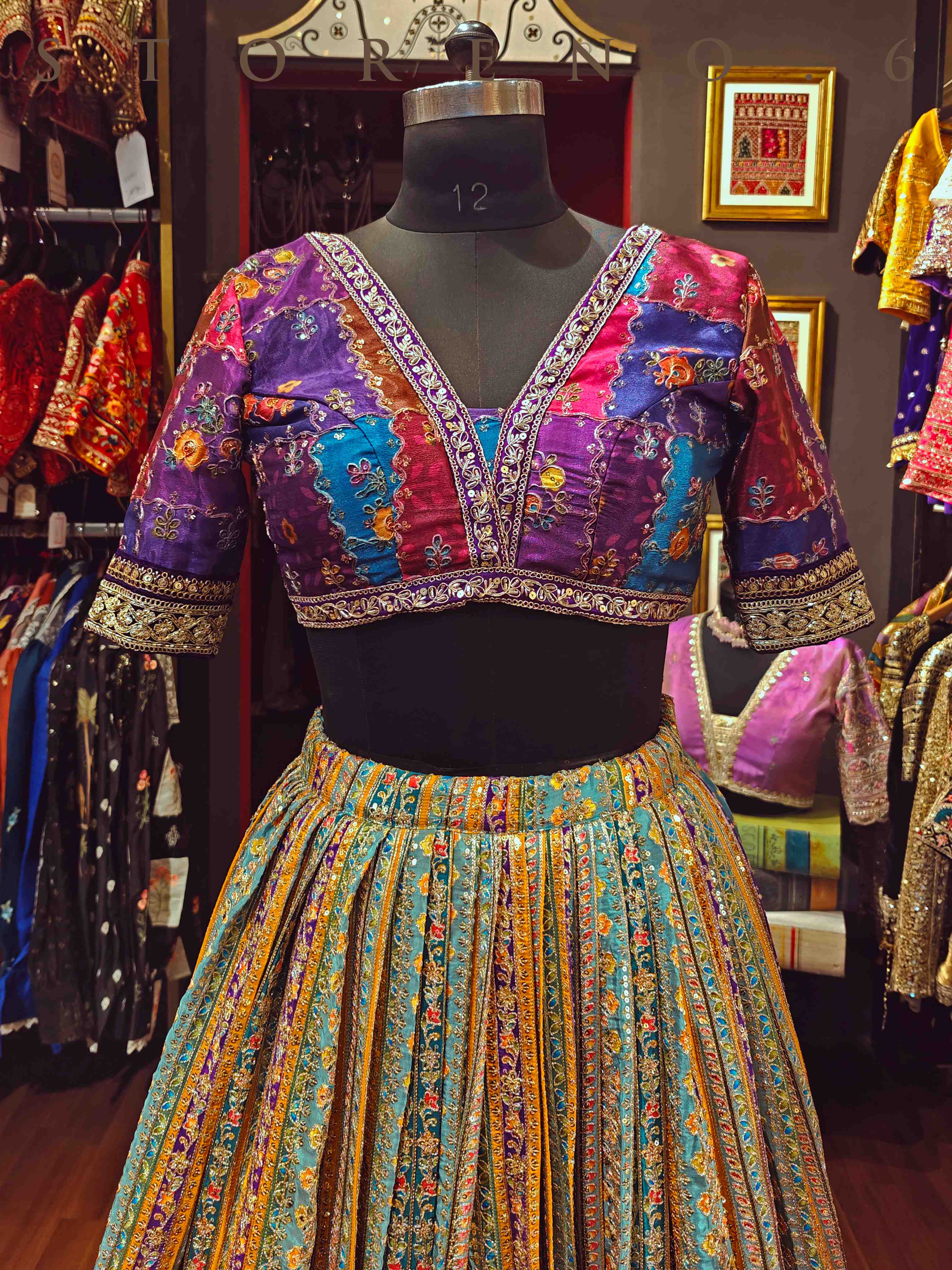 RANGRAAZ LEHENGA SKIRT WITH STITCHED BLOUSE(WITH CANCAN)