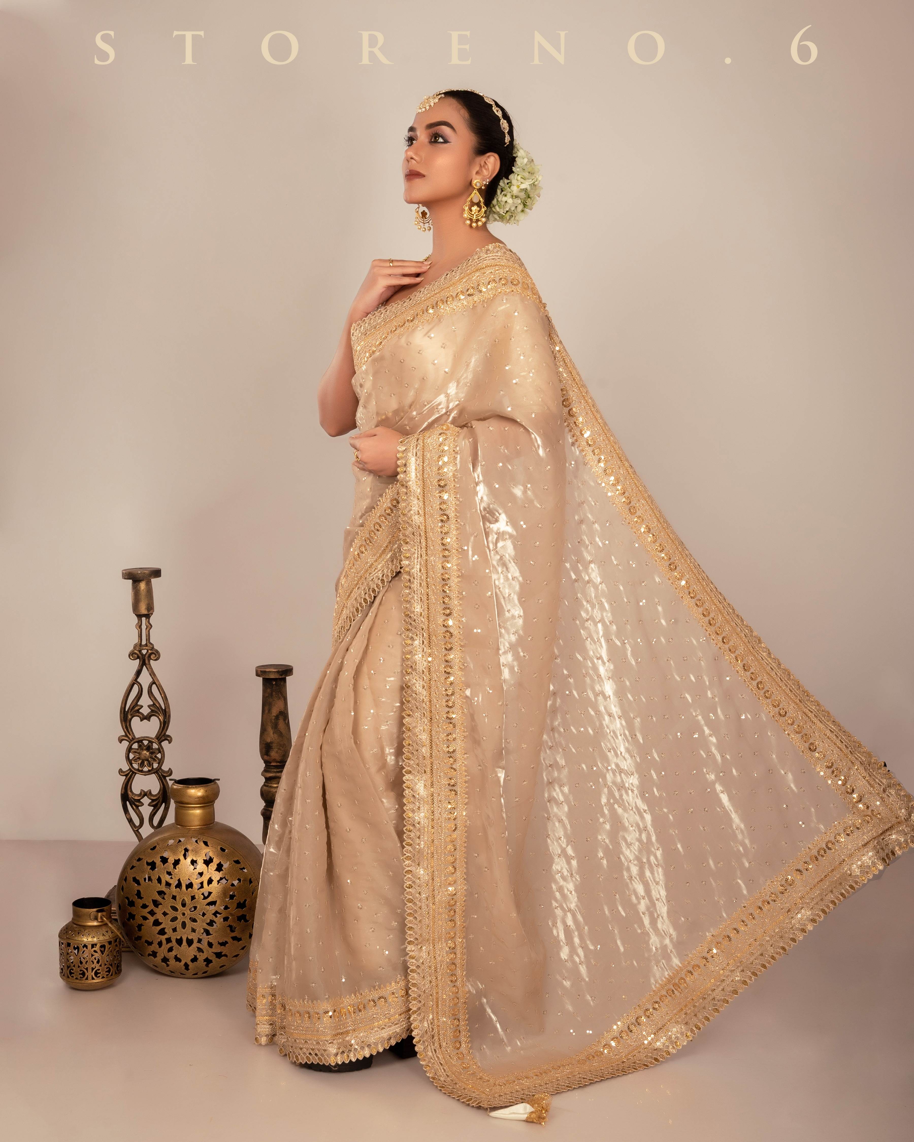 THE STERLING QUEEN SAREE WITH CELESTIAL CHARM BLOUSE