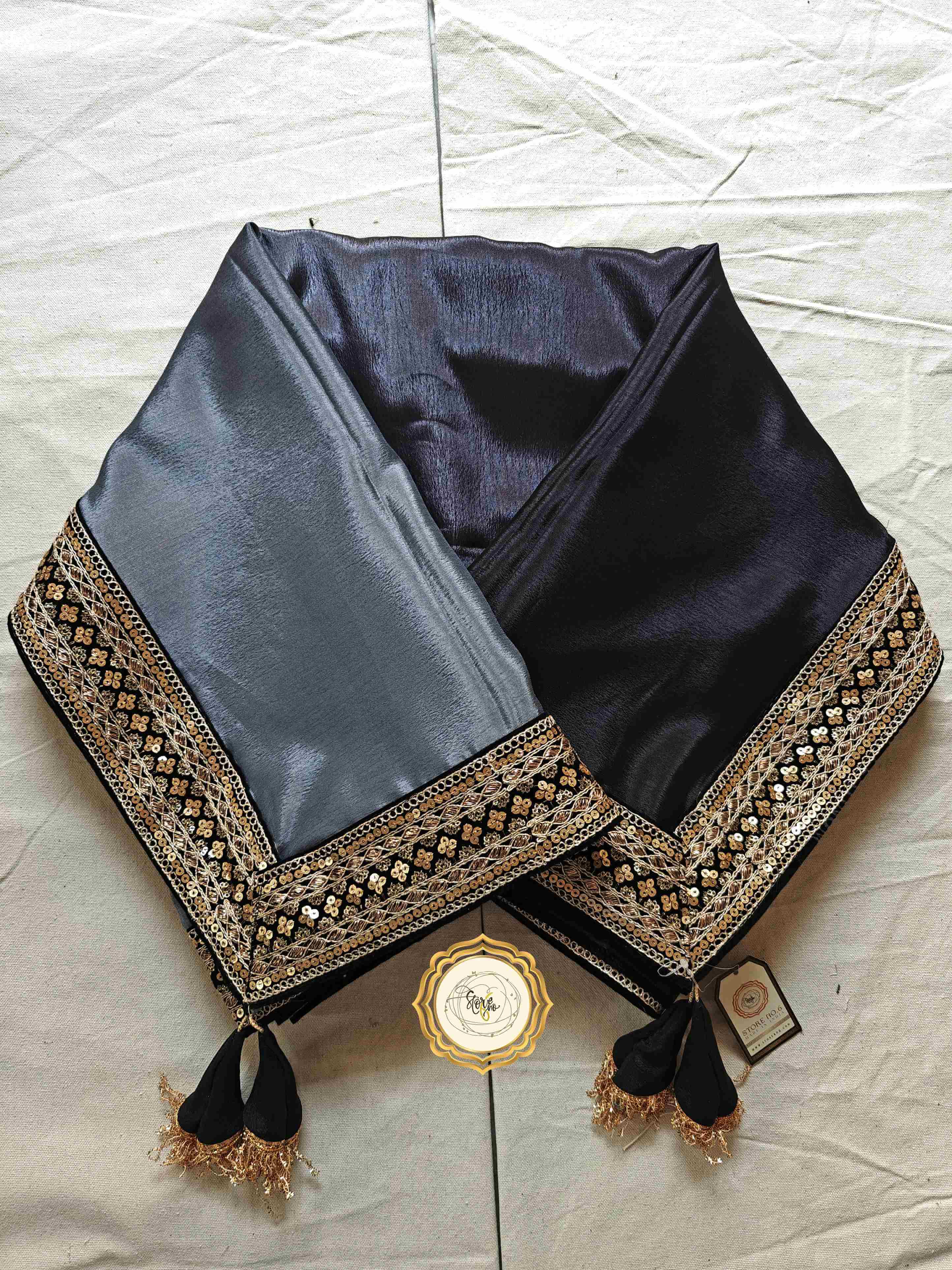 ELEGANT OMBRE SAREE WITH UNSTITCHED BLOUSE