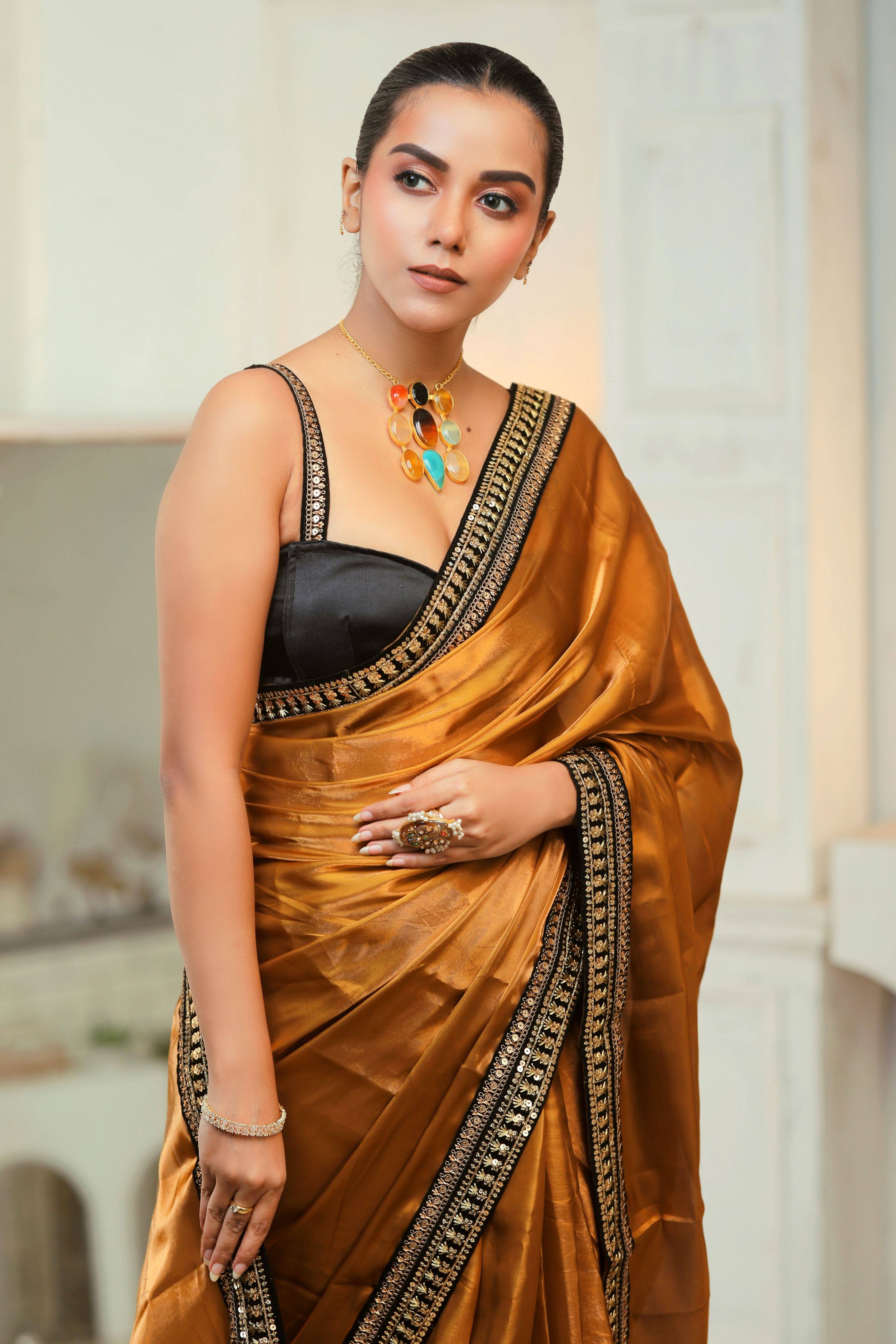 MIDNIGHT MYSTERY SAREE WITH BALLROOM BELLE BLOUSE