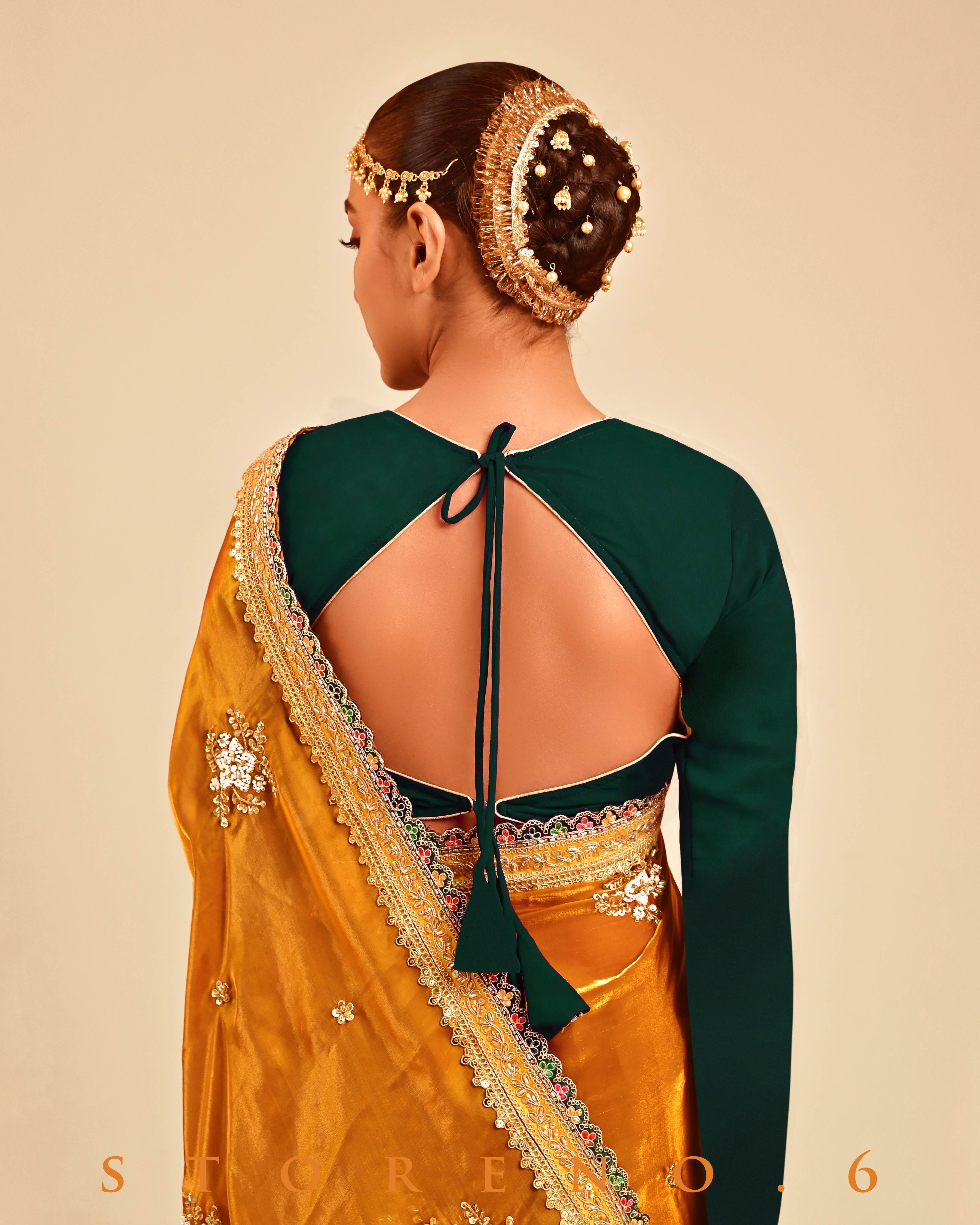 EXOTIC EMPRESS SAREE WITH FOREST CHARM BLOUSE