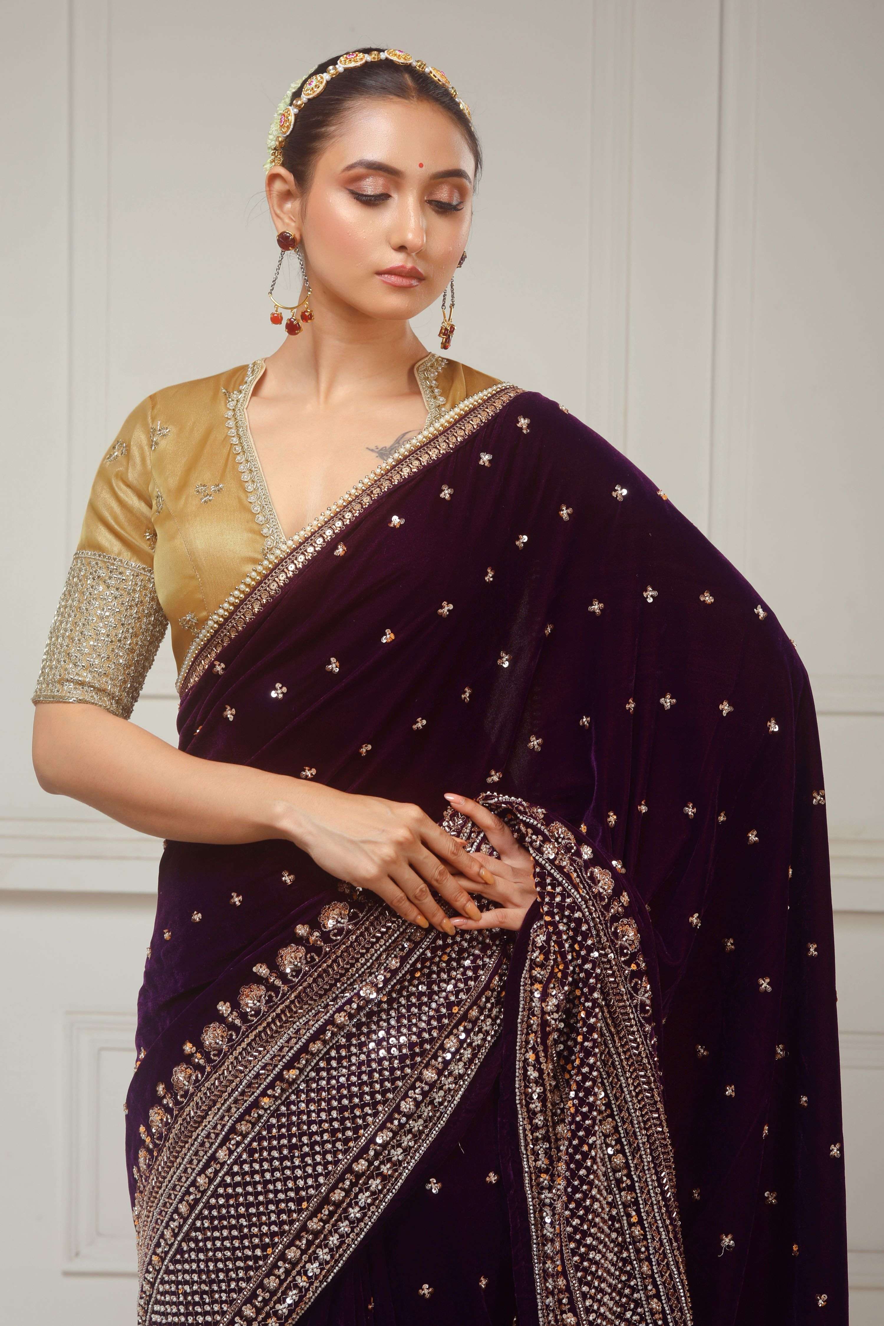 GLAM GRANDEUR SAREE WITH RADIANT FANTASY BLOUSE