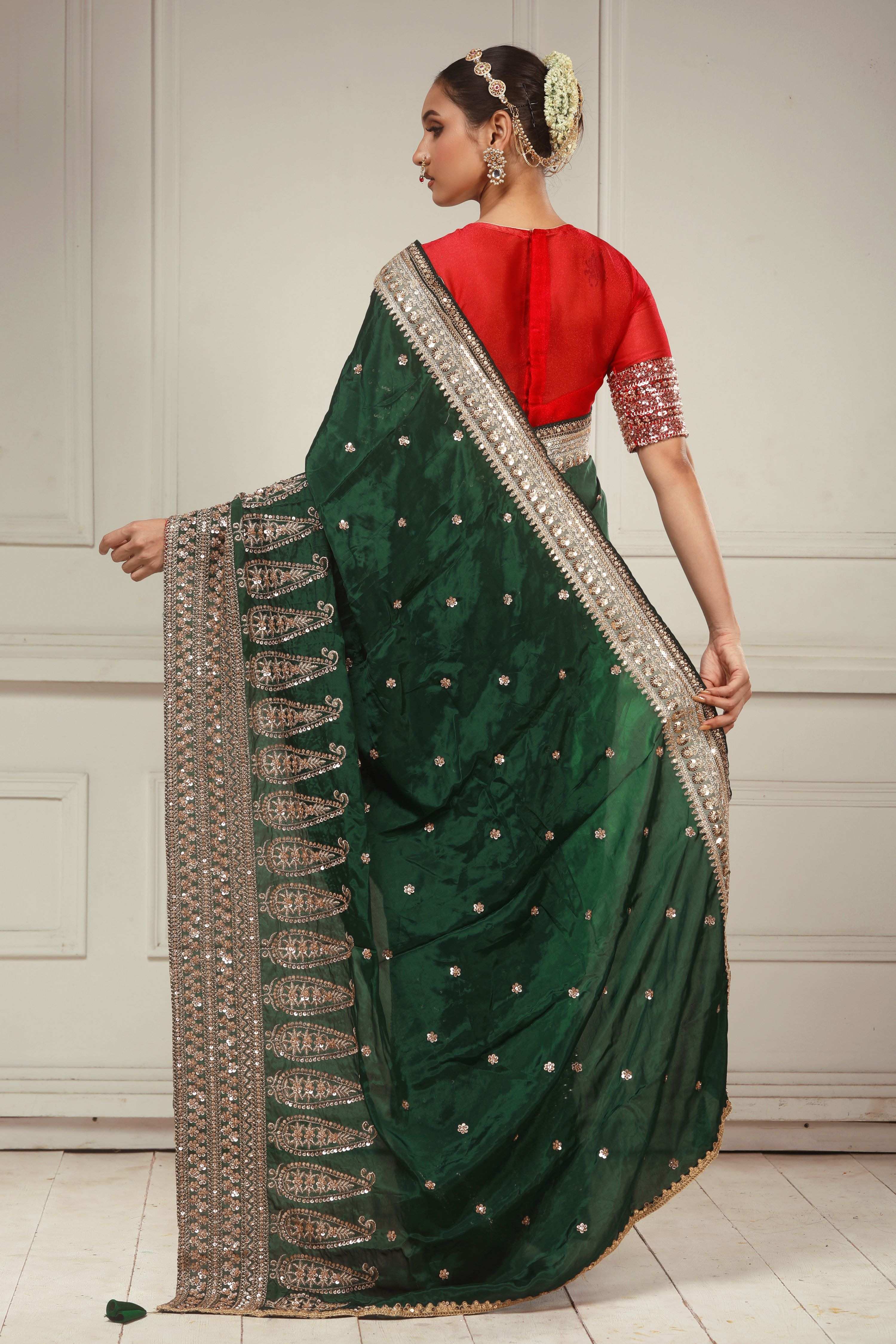 JEWEL LUXE SAREE WITH CRIMSON DESIRE BLOUSE