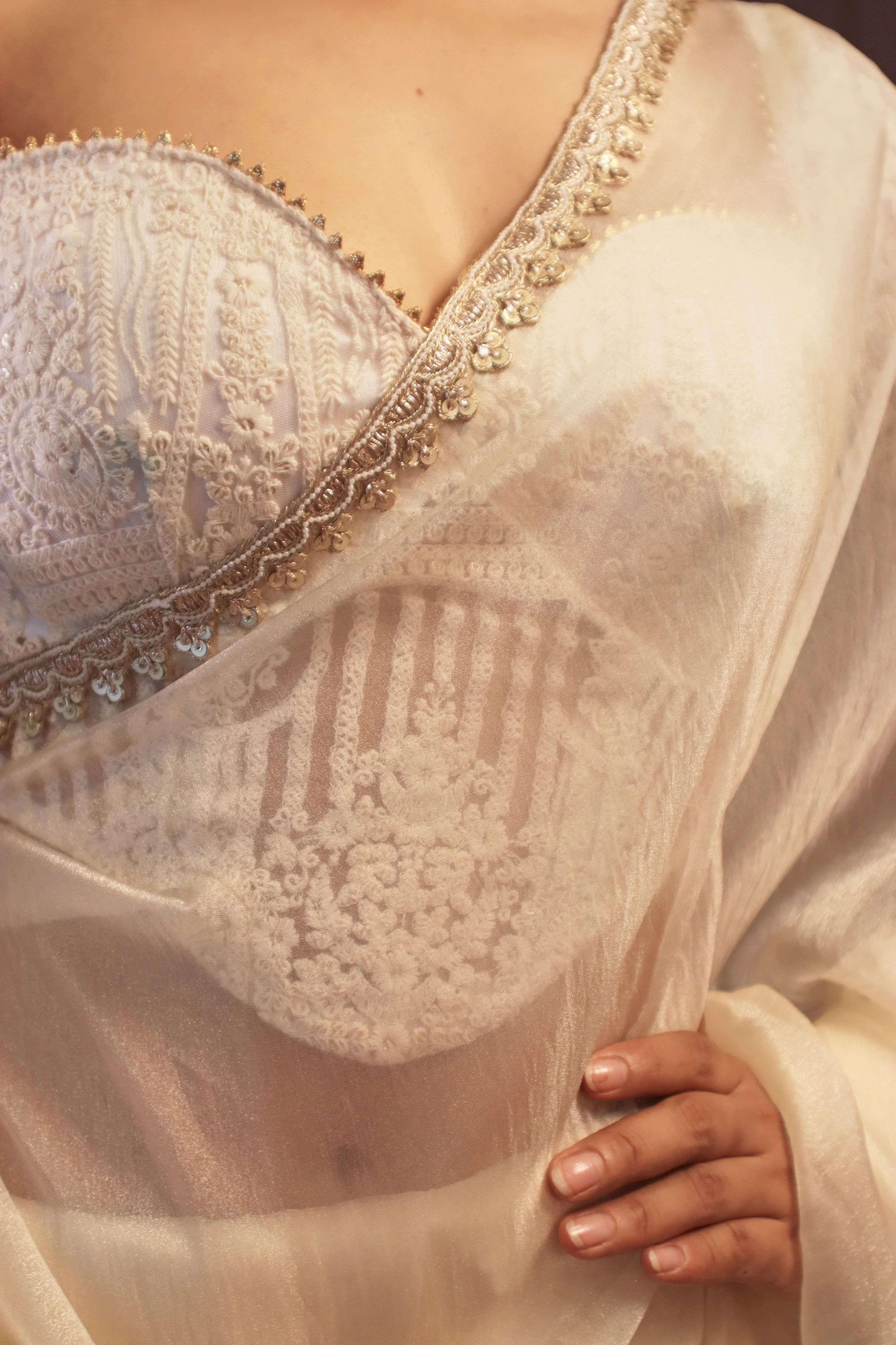 DIVINE DRAPE SAREE WITH CHAANDNI FULL SLEEVE BLOUSE