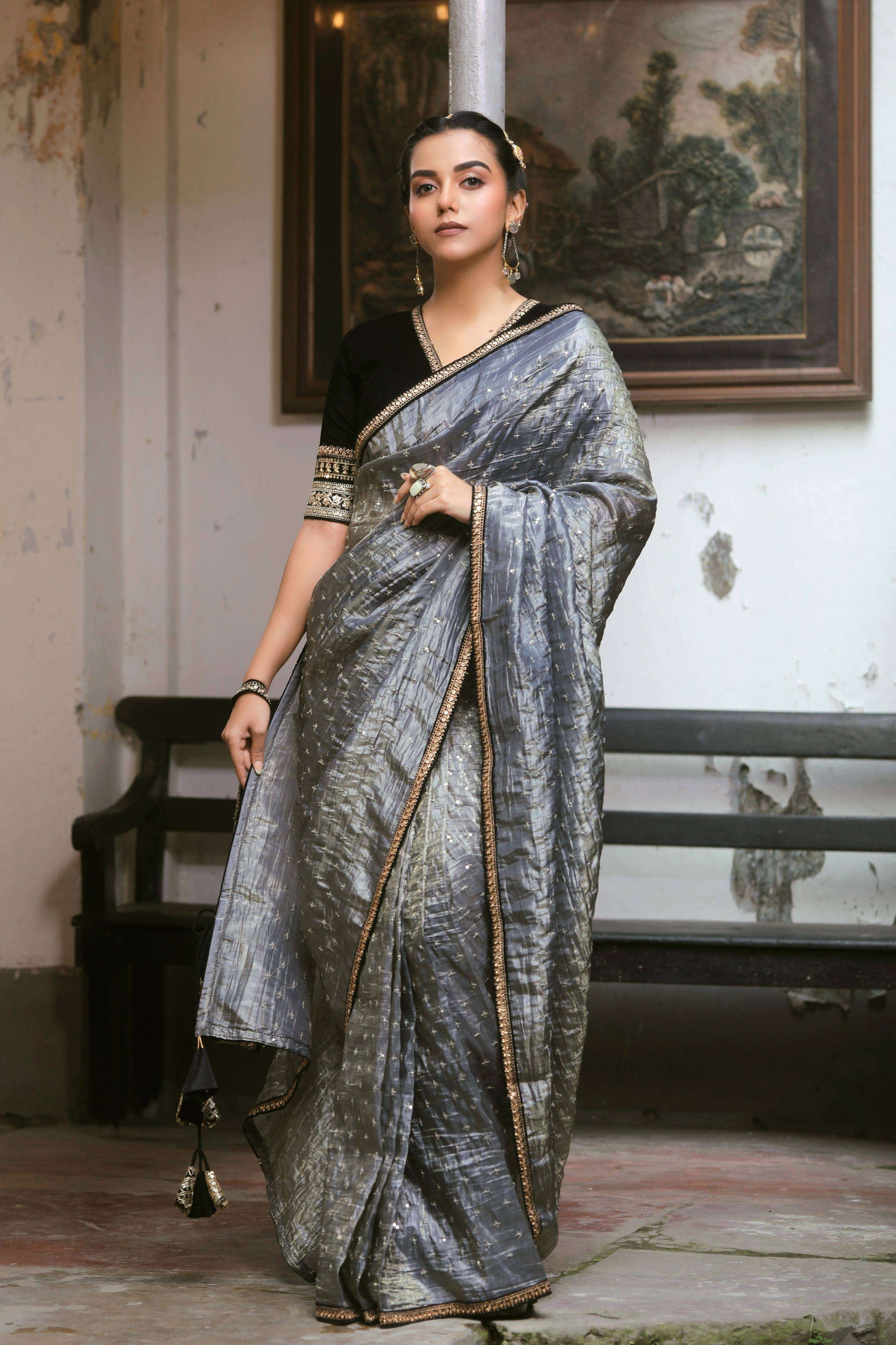 GRAPHITE GLAM SAREE