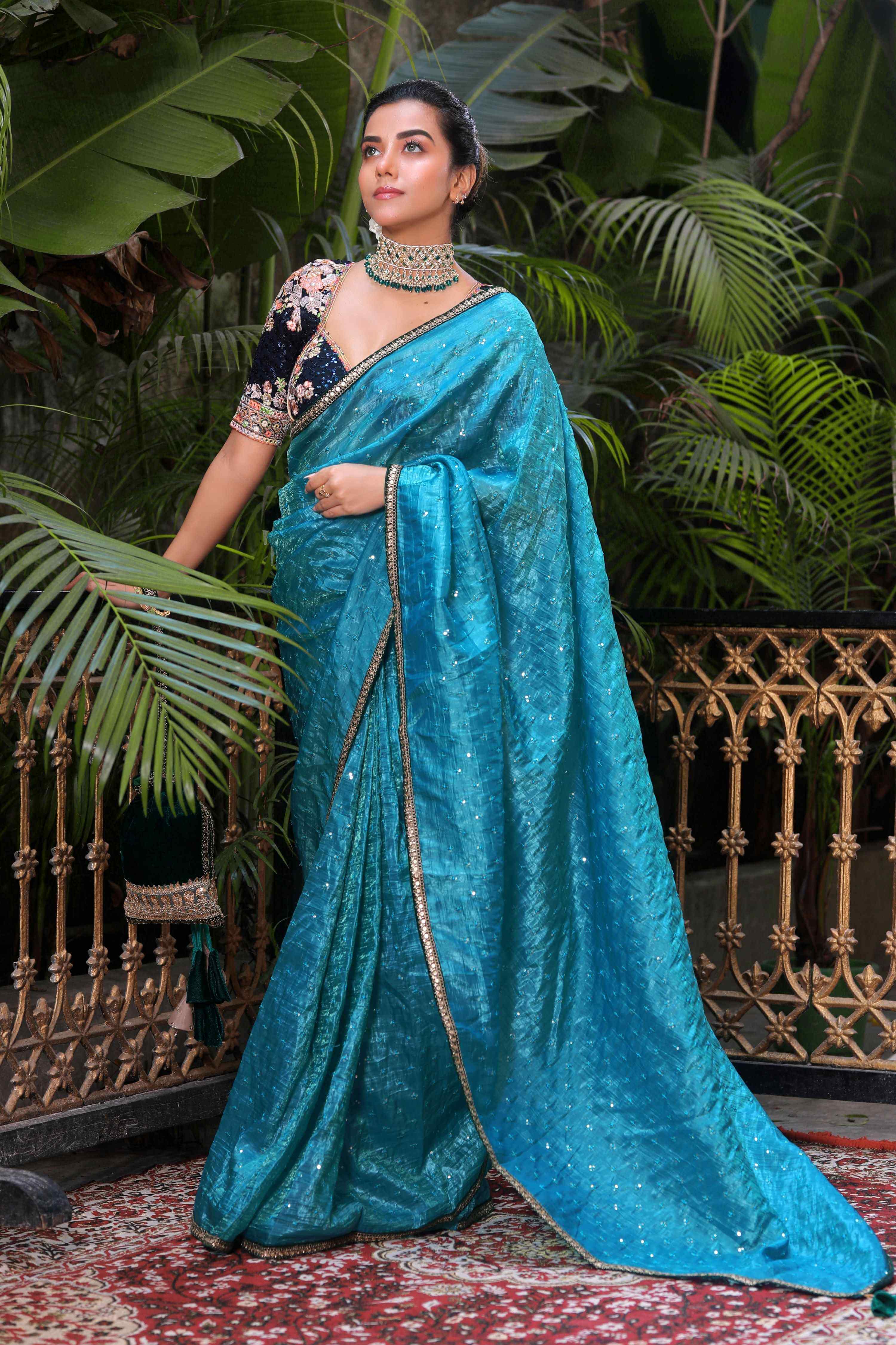 TEAL TEMPTATION SAREE