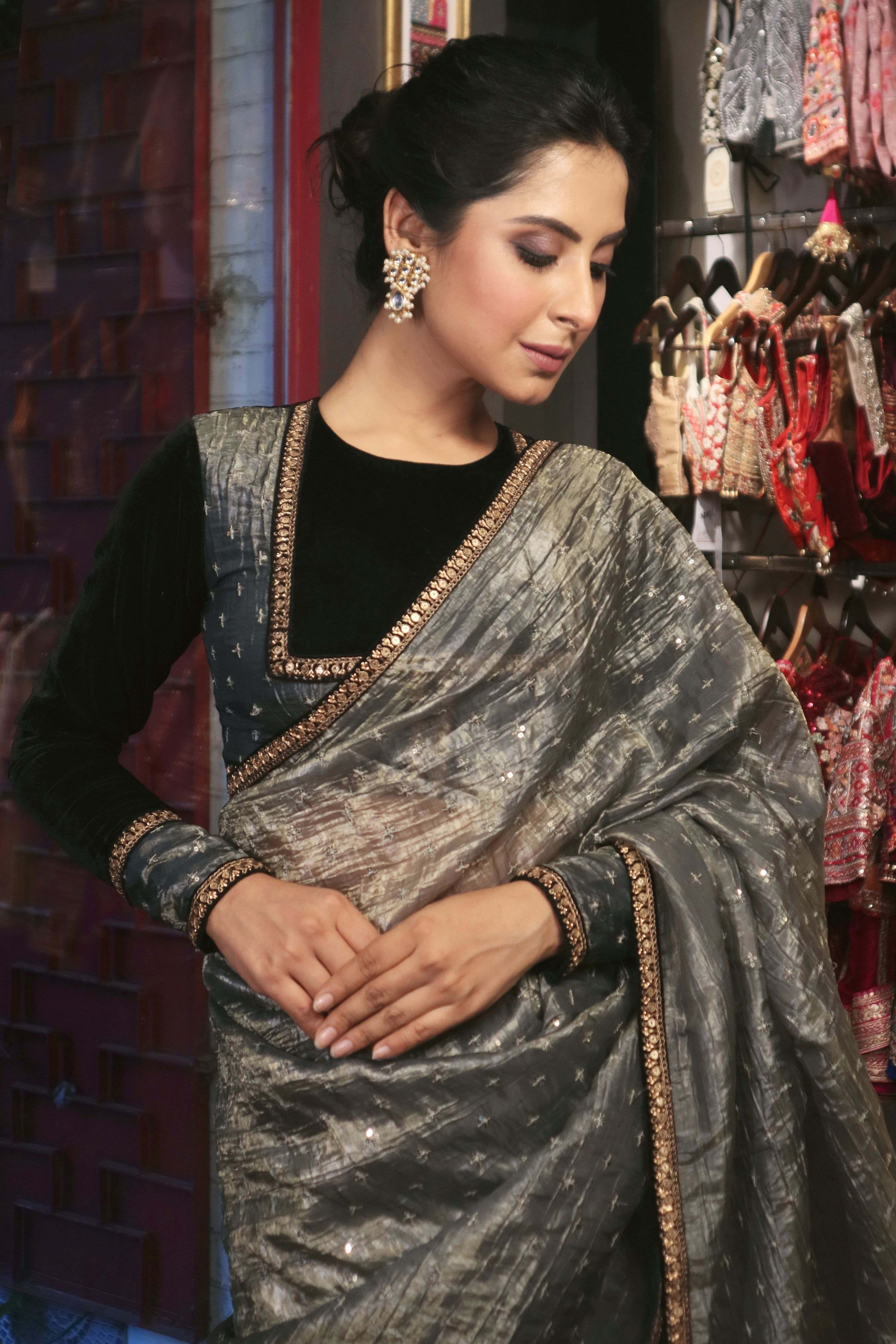 GRAPHITE GLAM SAREE