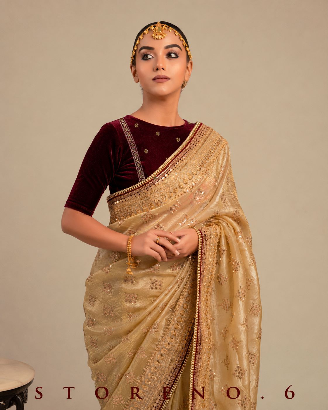 DESERT DELUXE SAREE AND BLOUSE SET