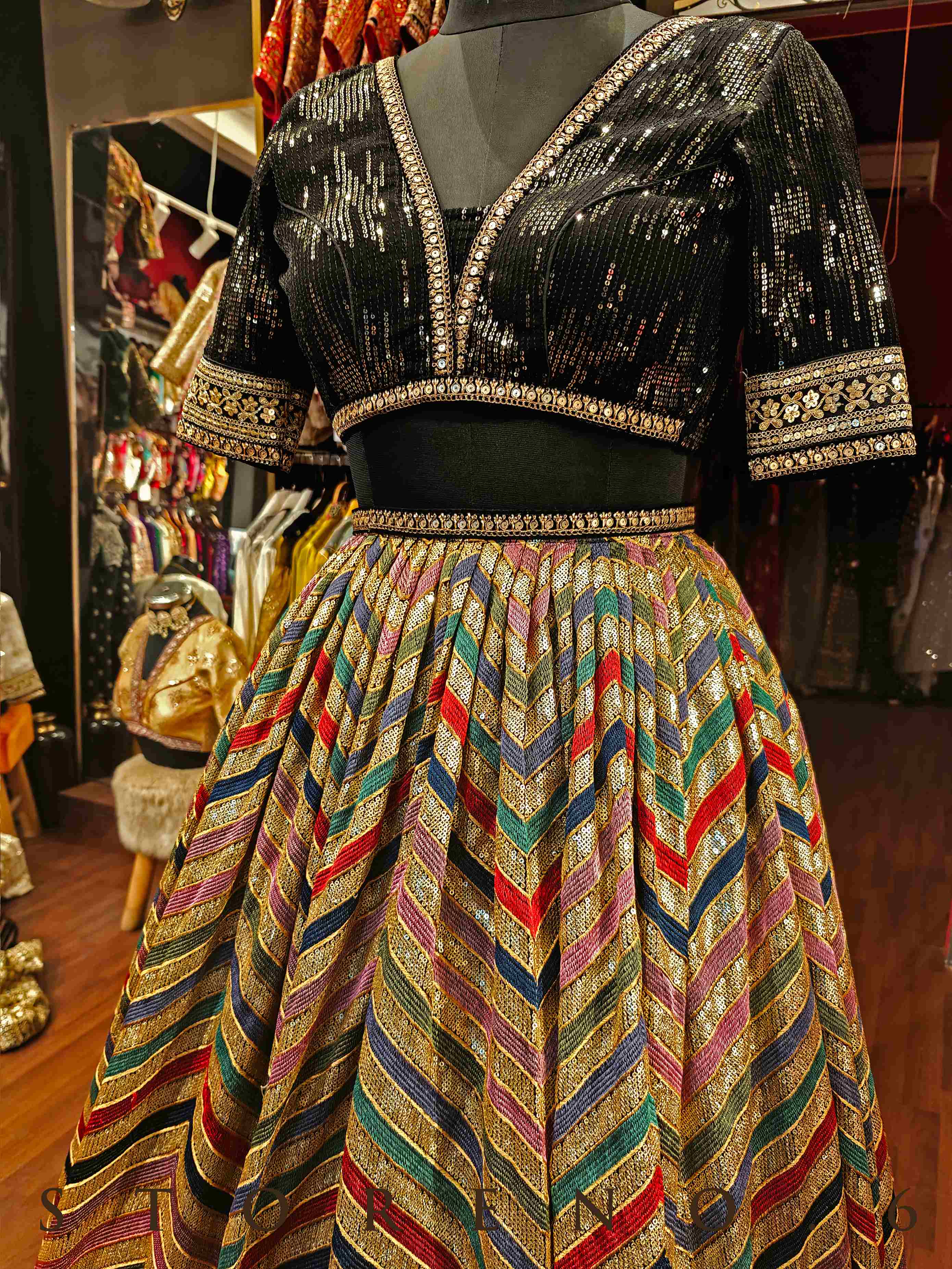 BEBAAK LEHENGA SKIRT WITH STITCHED BLOUSE(WITH CANCAN)