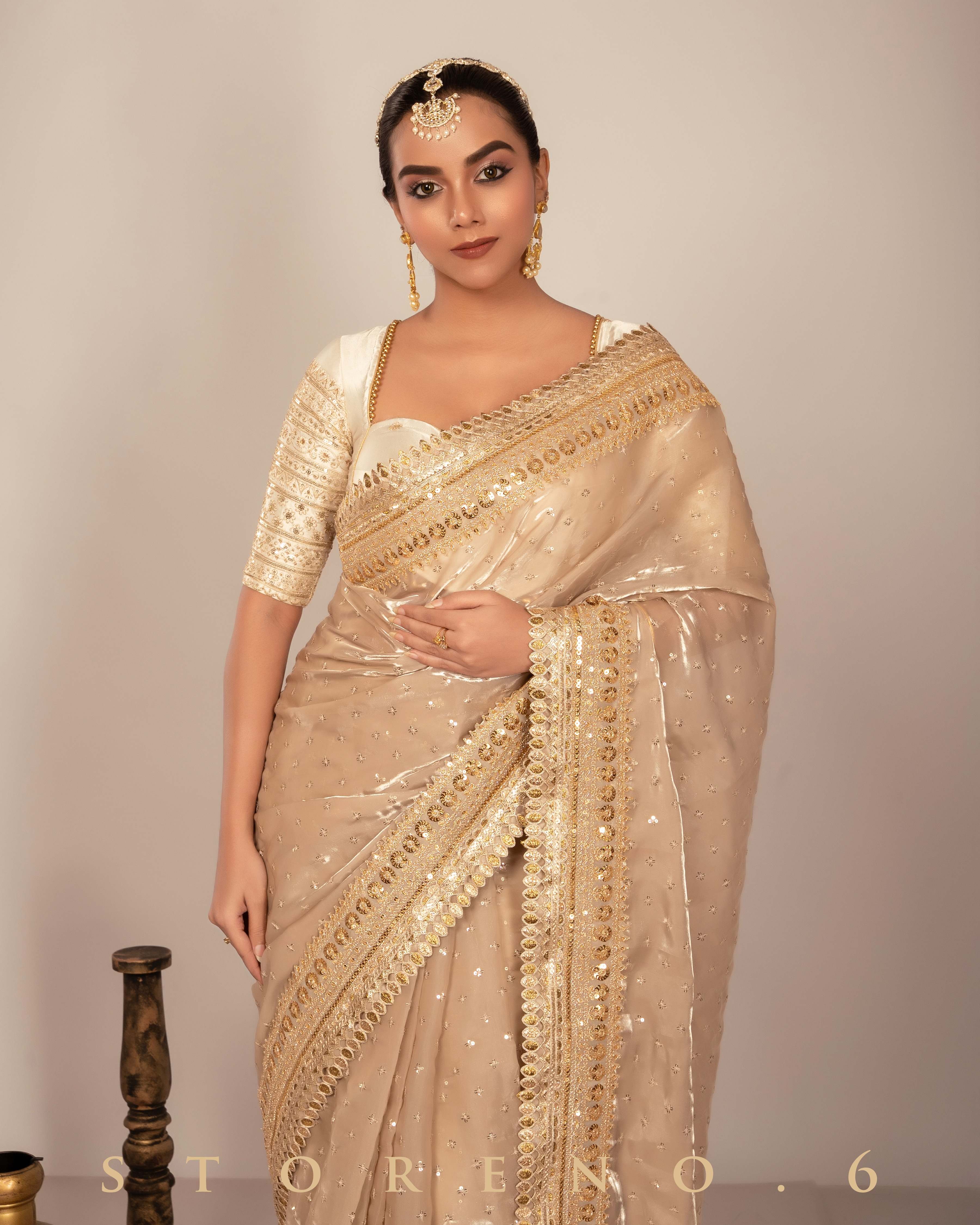 THE STERLING QUEEN SAREE WITH CELESTIAL CHARM BLOUSE