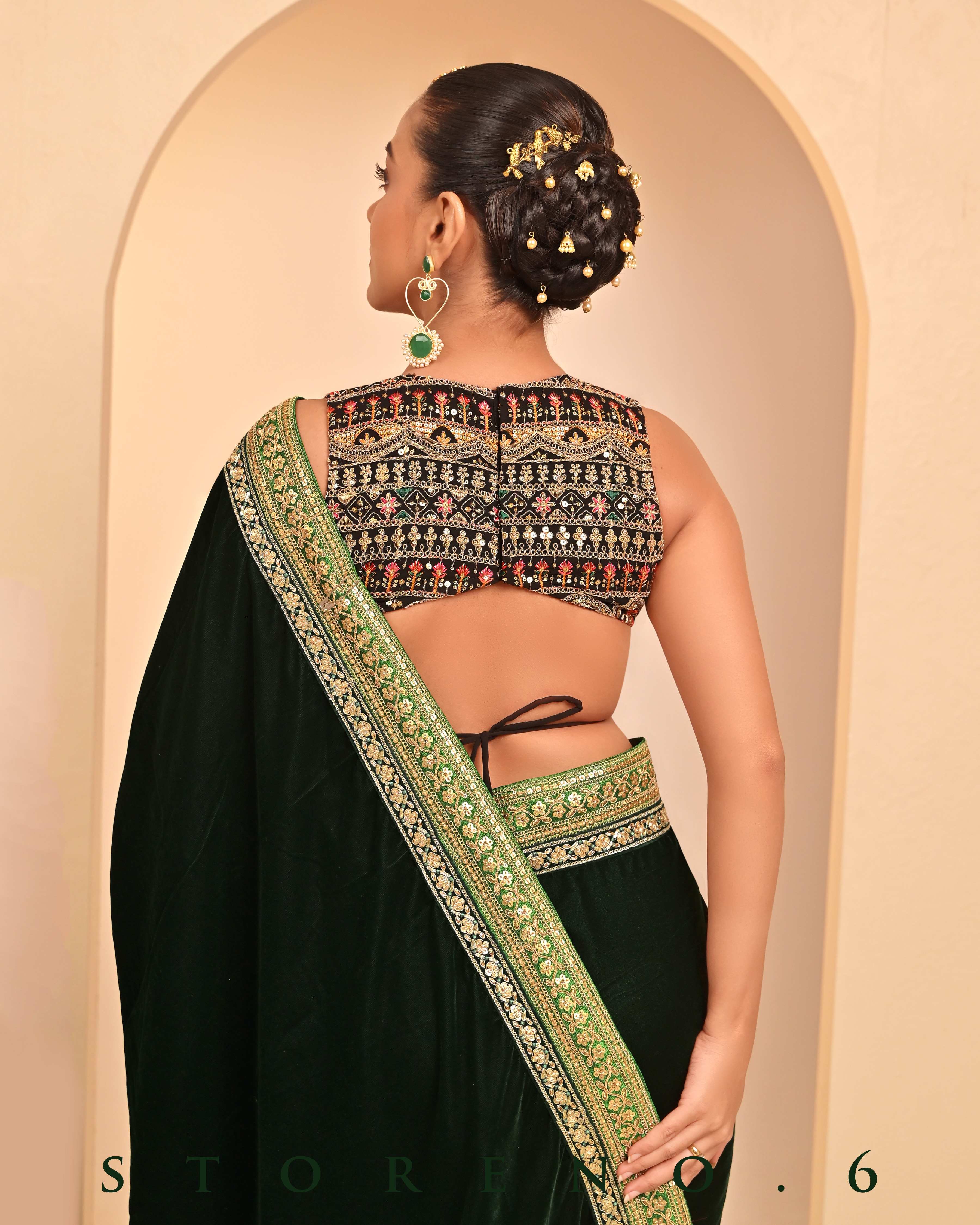 ENCHANTING EMERALD SAREE