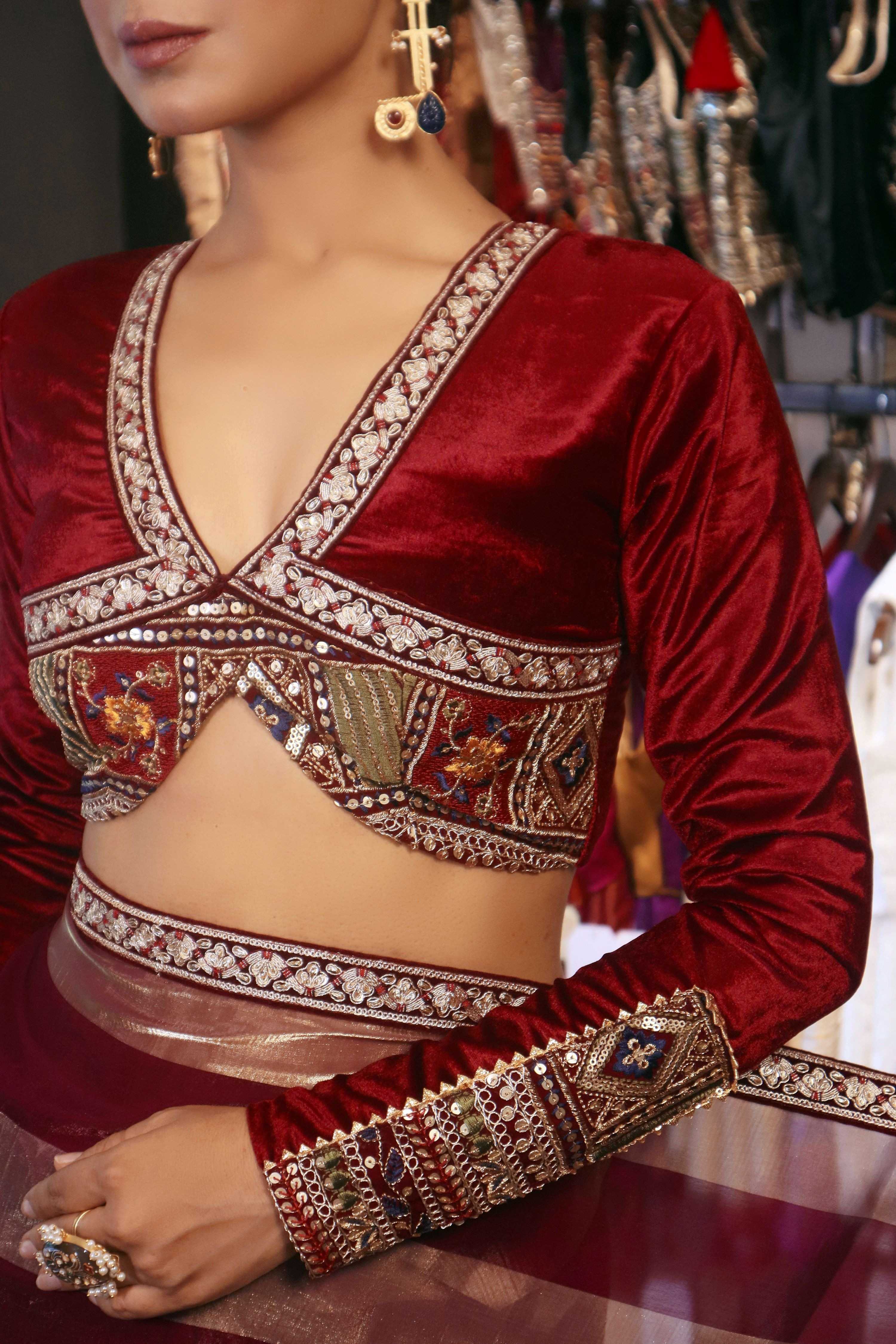 CHERRY CONTOUR SAREE WITH MONROE MANOR BLOUSE