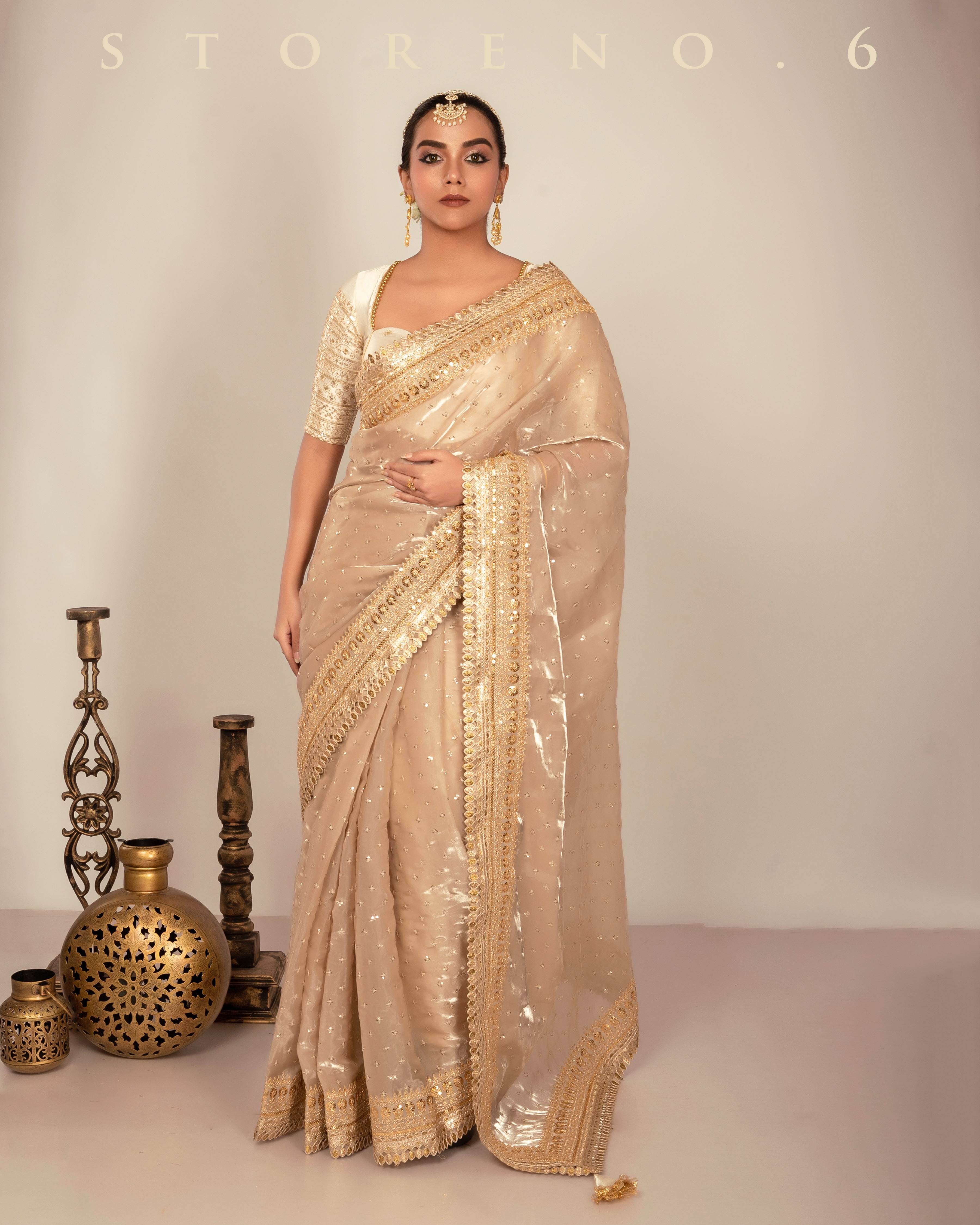 THE STERLING QUEEN SAREE WITH CELESTIAL CHARM BLOUSE