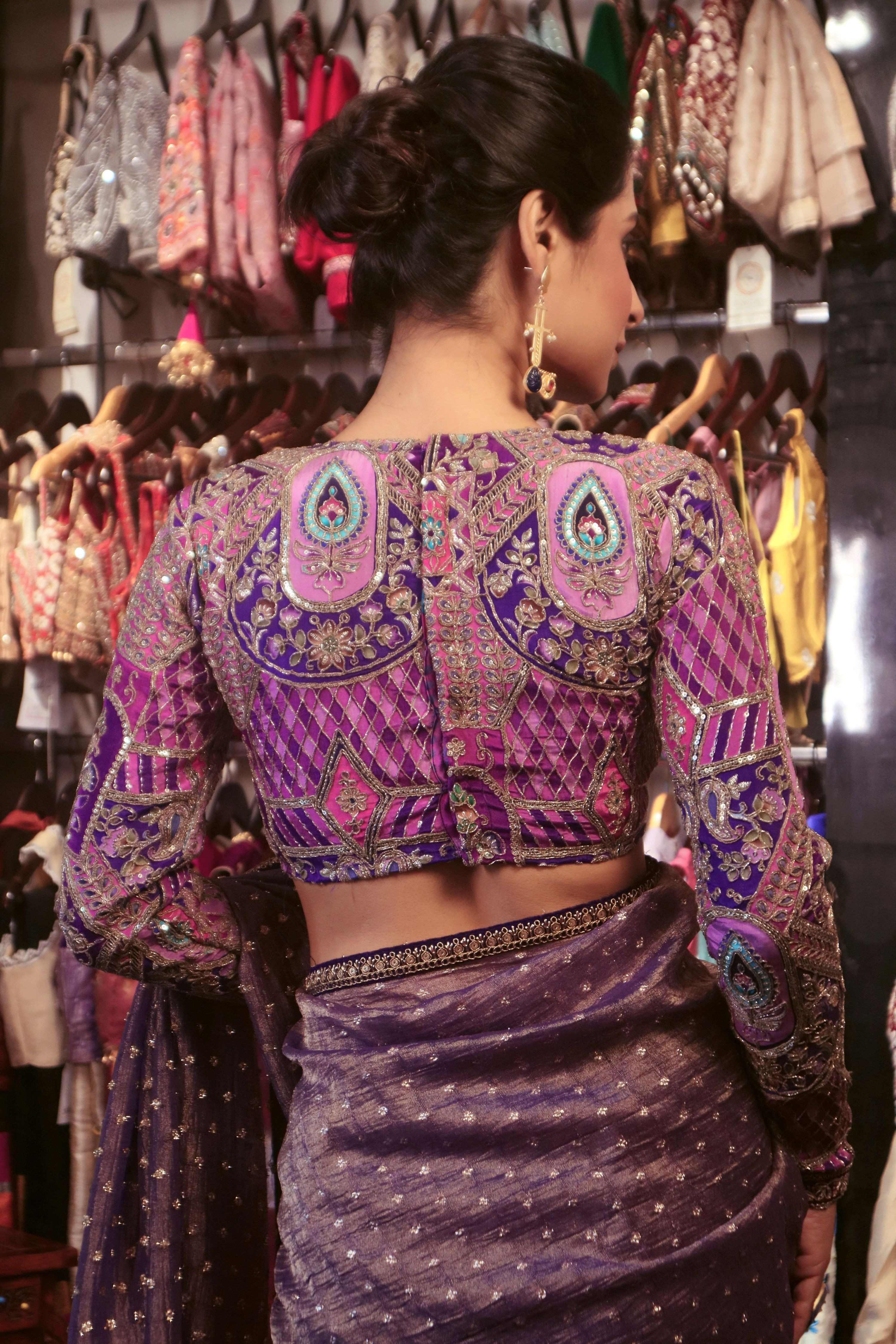 MYSTIC MUSE SAREE WITH AMETHYST AFFAIR BLOUSE