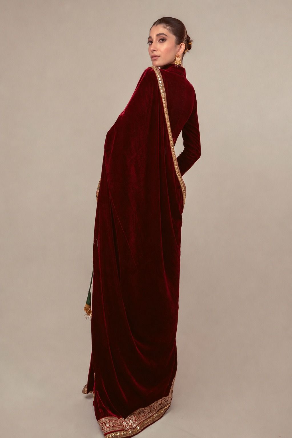 RUBY RUSH SAREE WITH ROUGE ROMANCE BLOUSE
