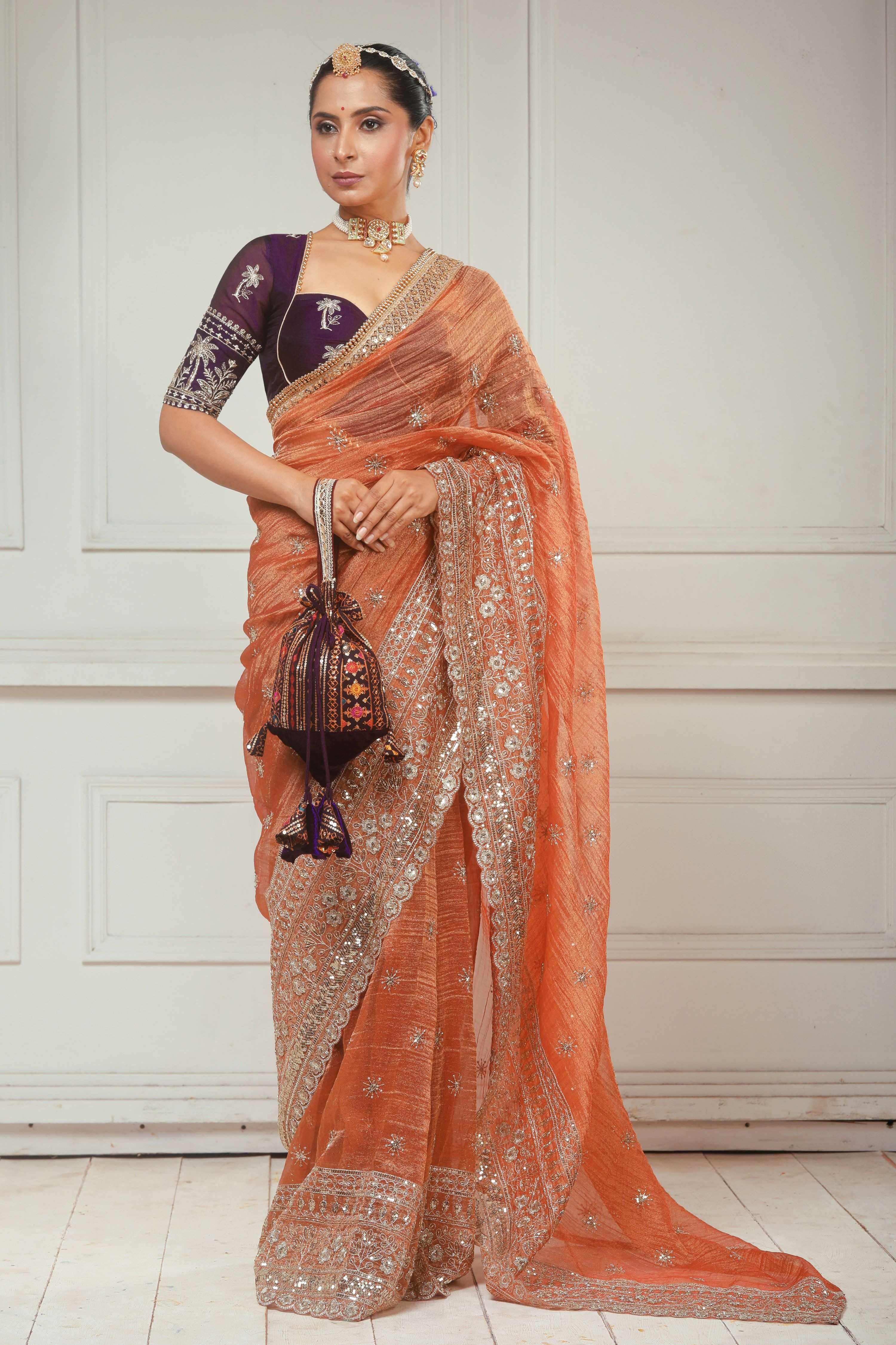 BLUSH WILDFLOWER SAREE