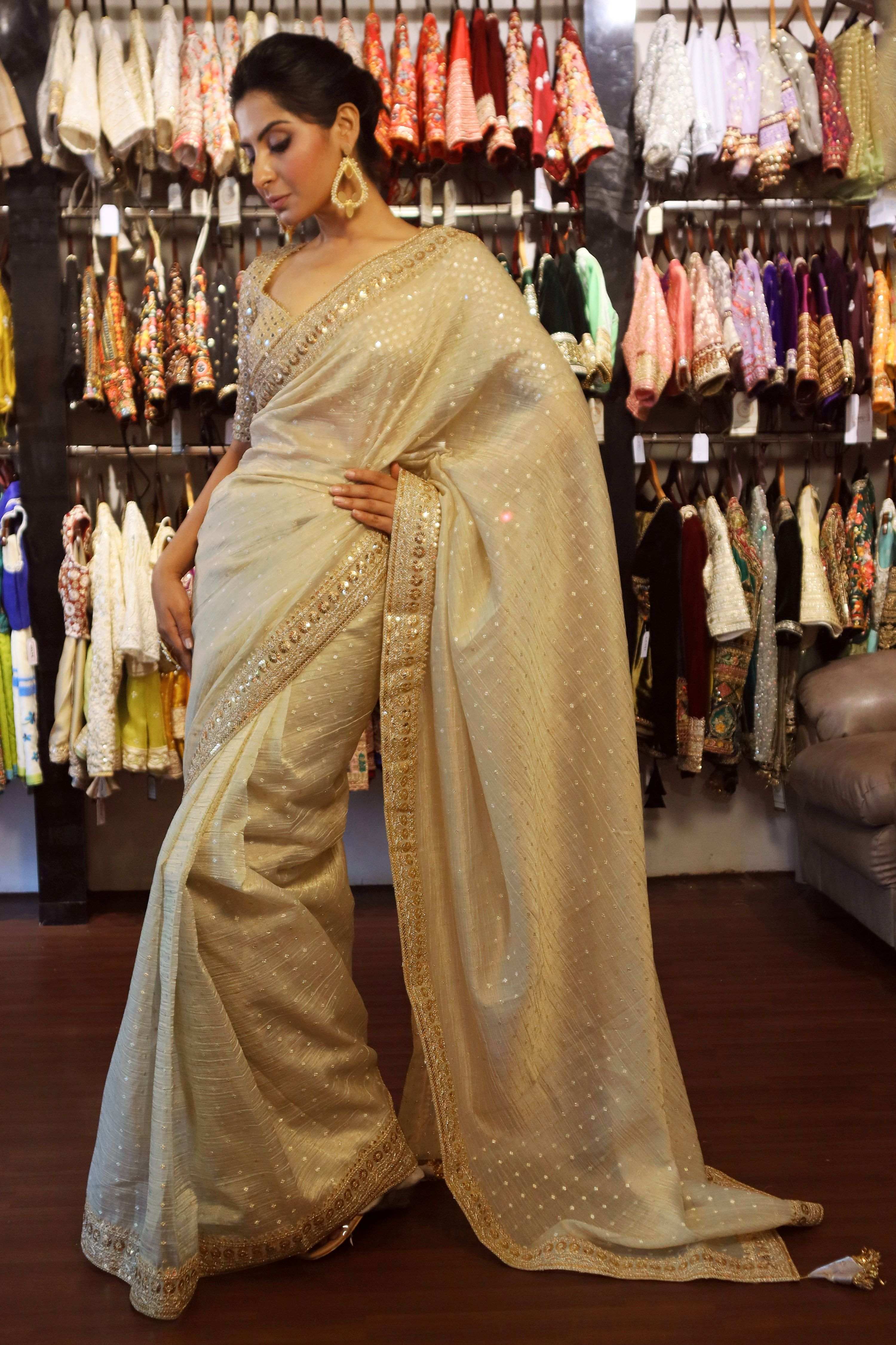 MIDAS MAJESTY SAREE WITH GOLDEN GOSSIP BLOUSE