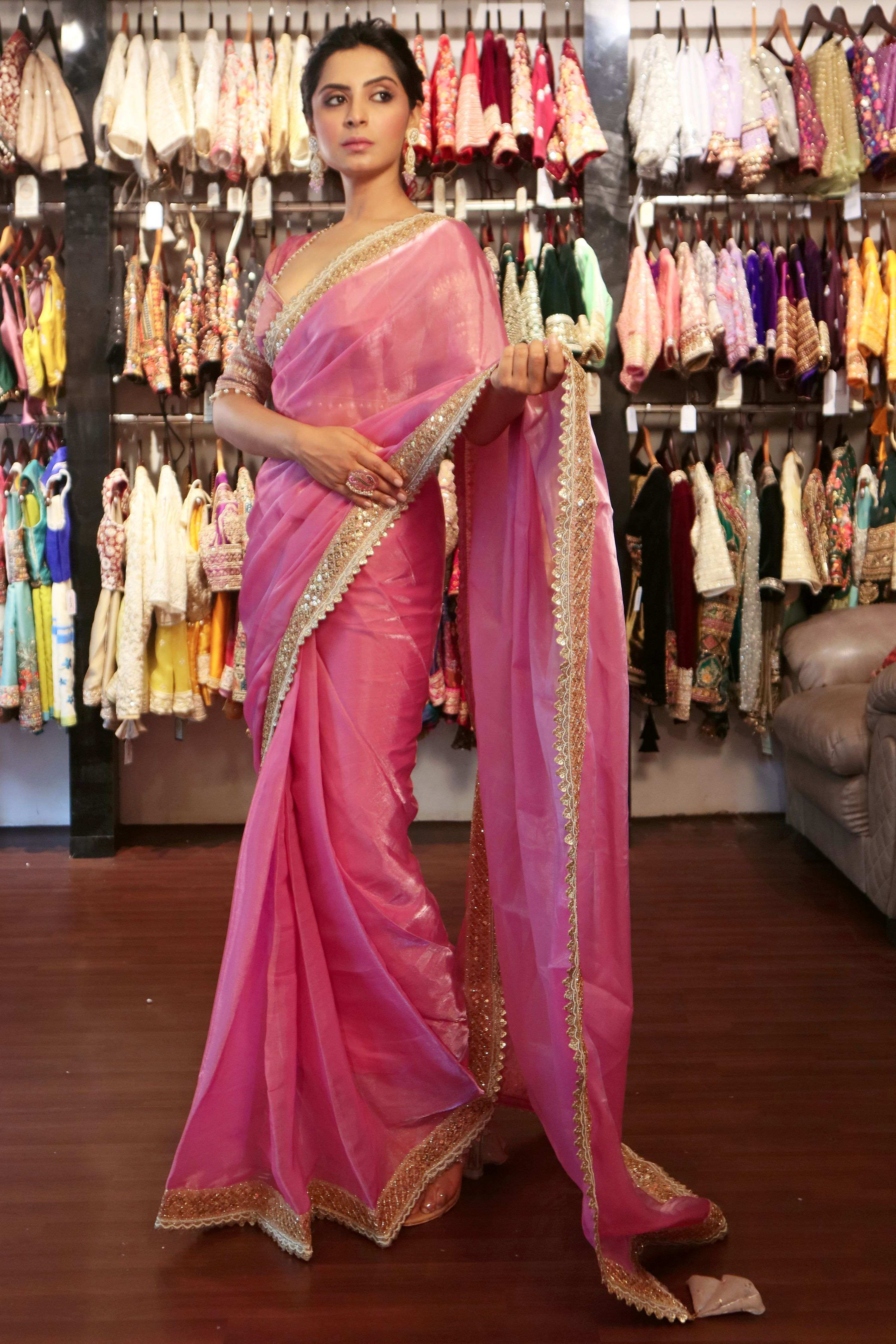 COSMIC CHARM CLASSIC SAREE WITH CLASSIC CROWN BLOUSE