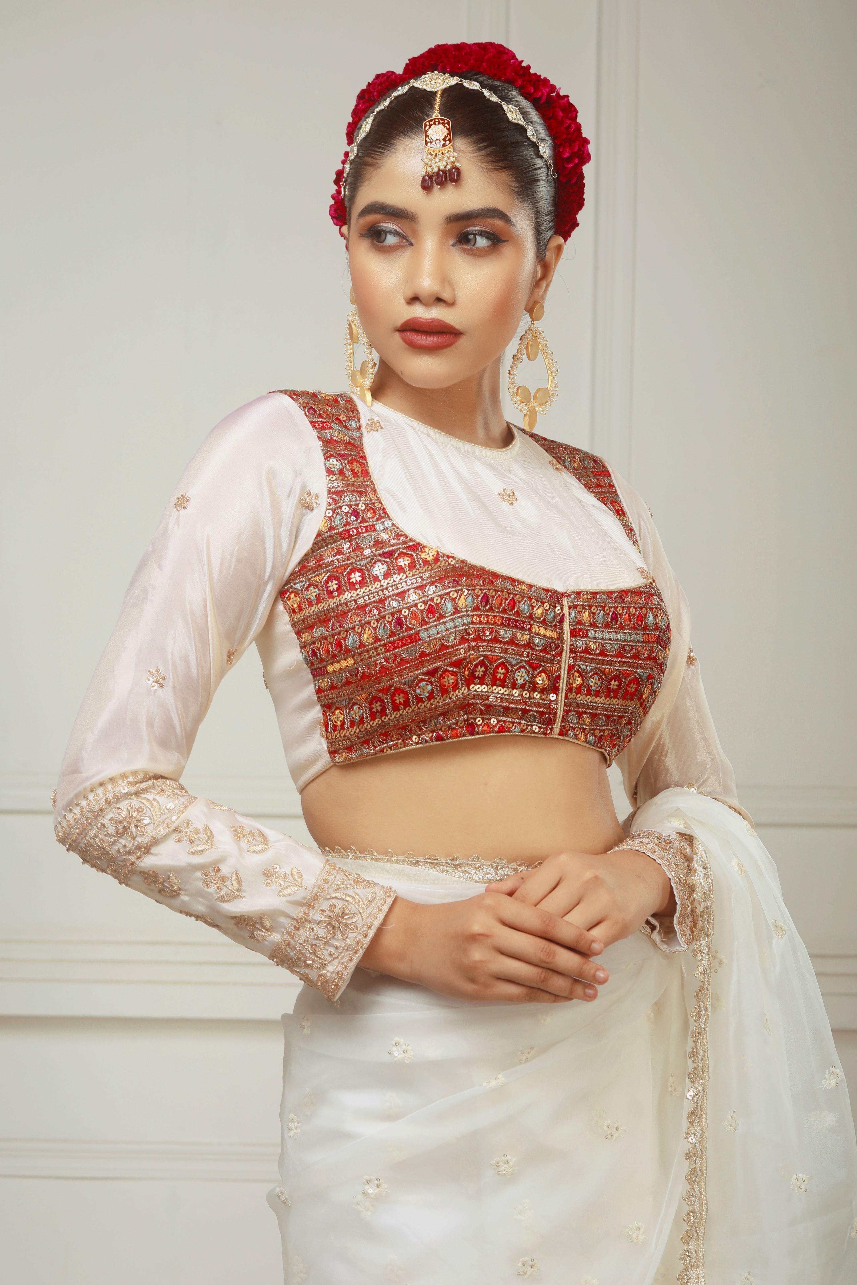 VANILLA SKY SAREE WITH VANILLA MUSE CLASSIC BLOUSE