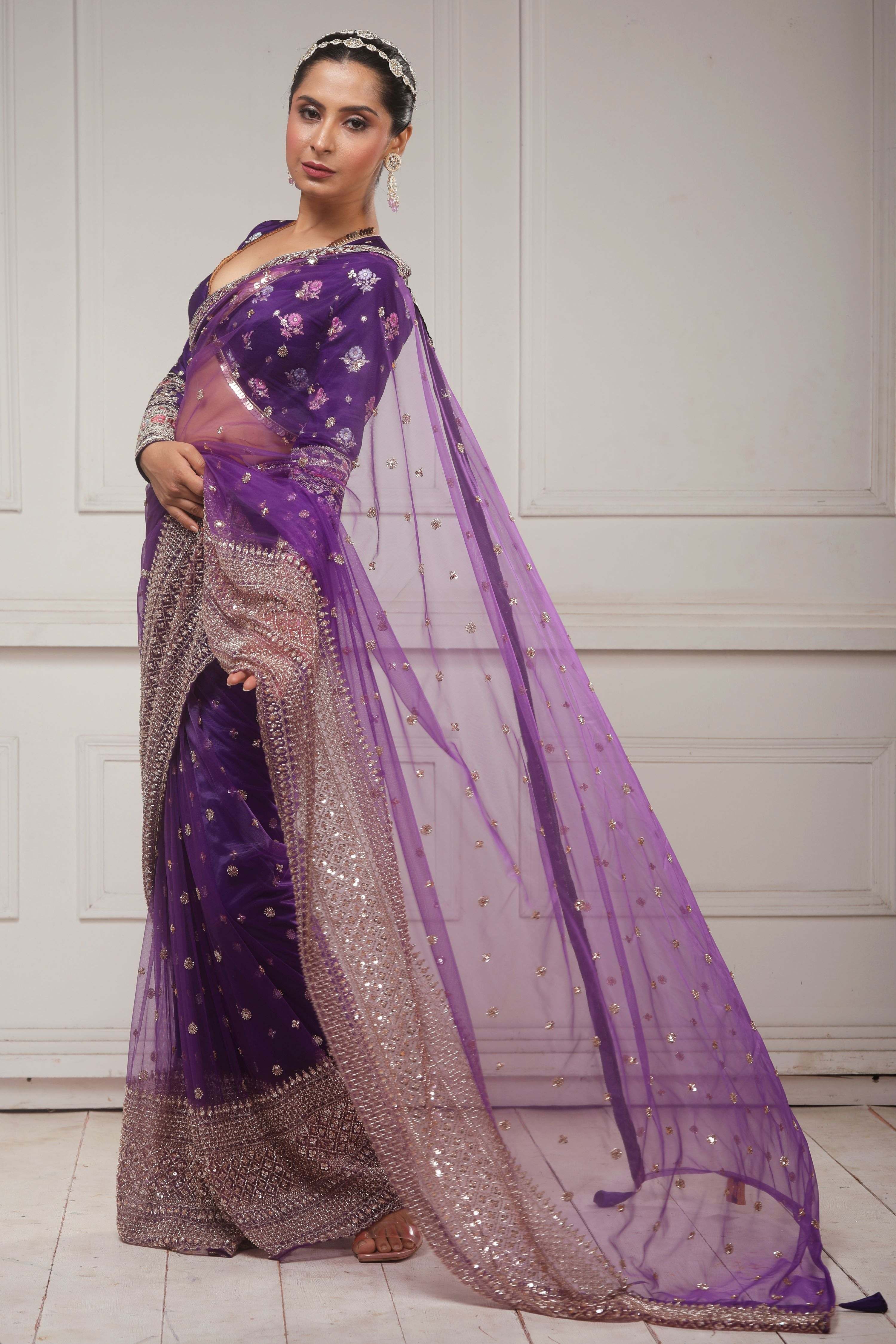 MAJESTIC CHANDELIER SAREE WITH JEWEL JUBILEE BLOUSE