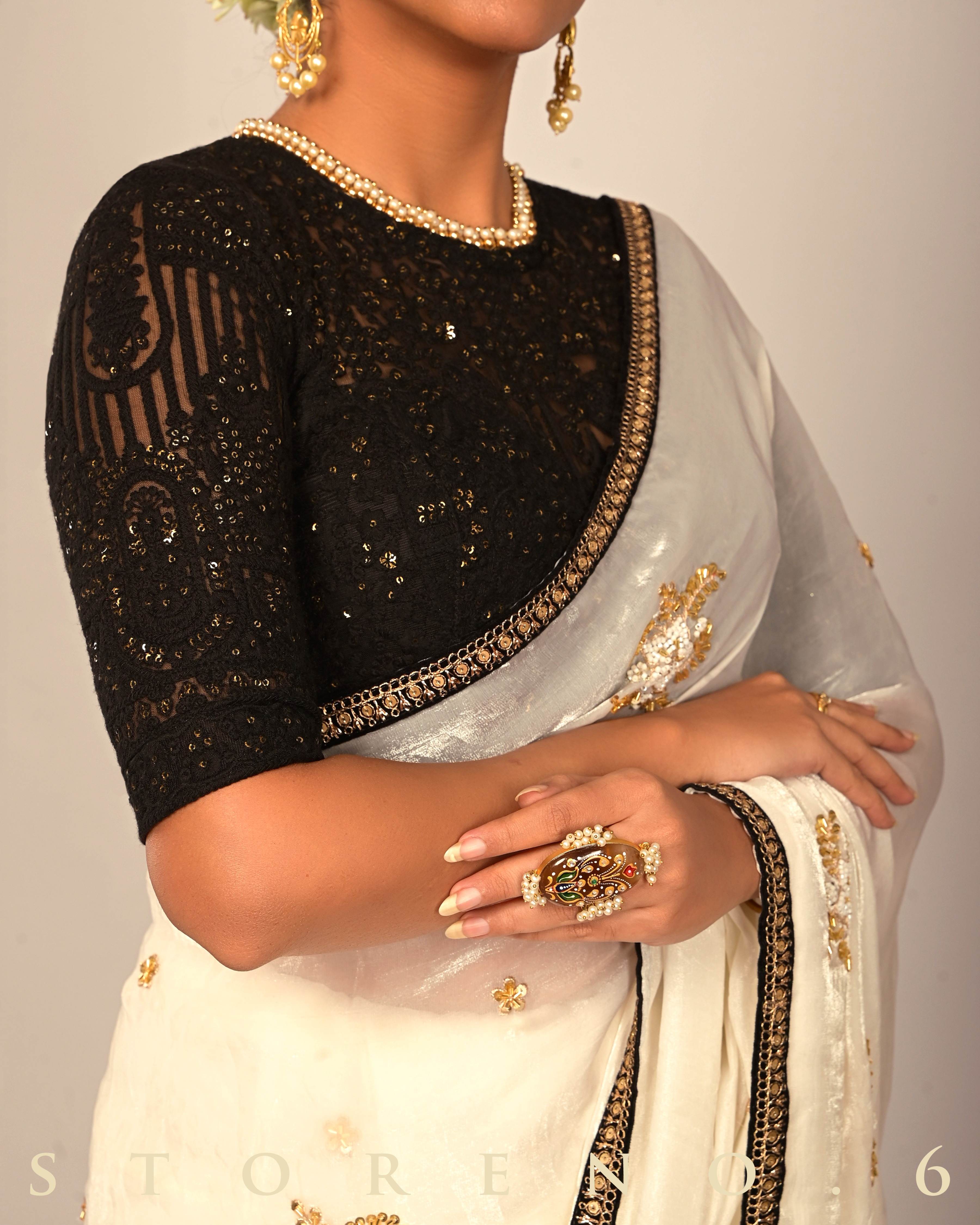 STELLAR SPLENDOR SAREE WITH DELUXE DESIRE BLOUSE