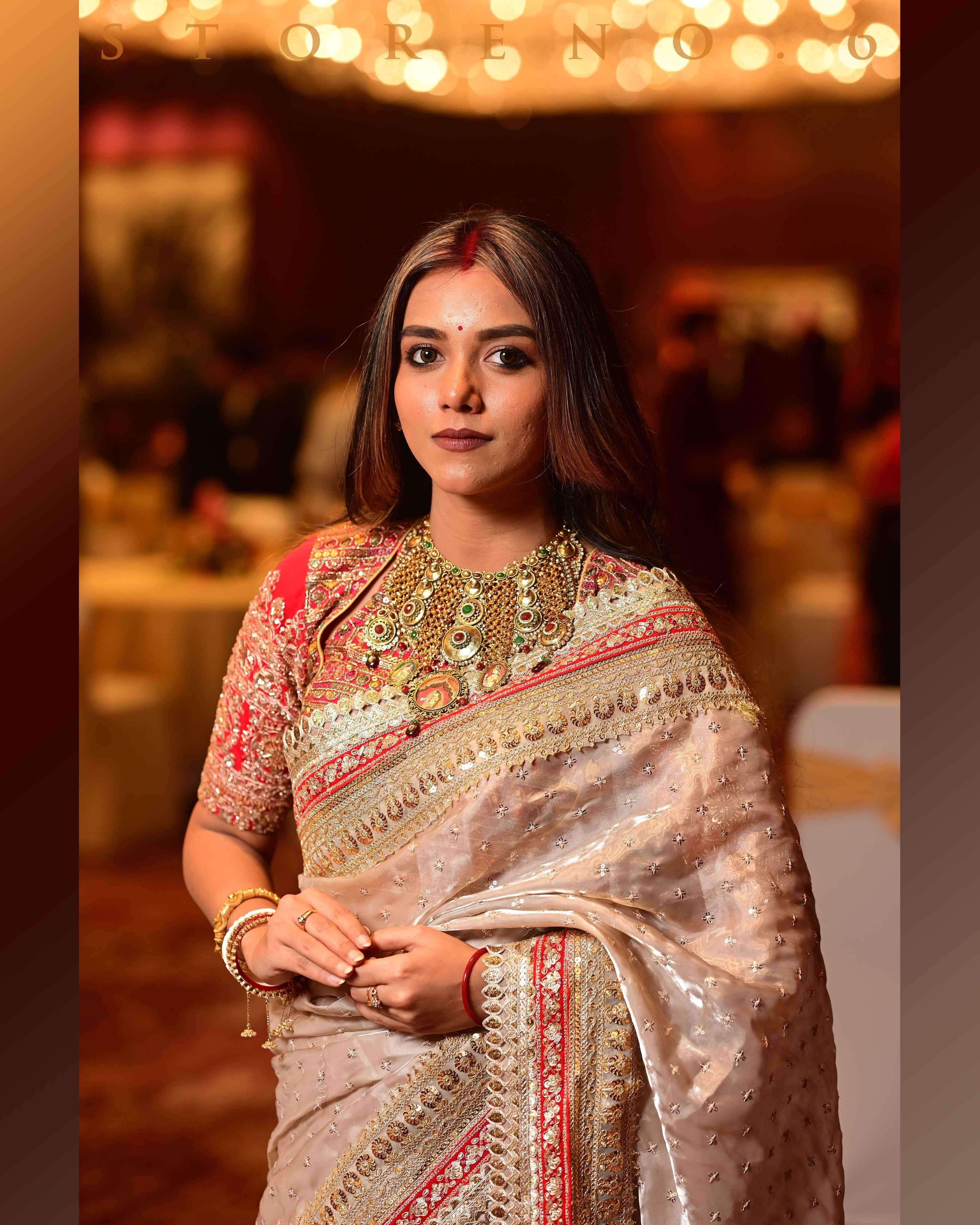 WEDDING WHIMSICAL SAREE.