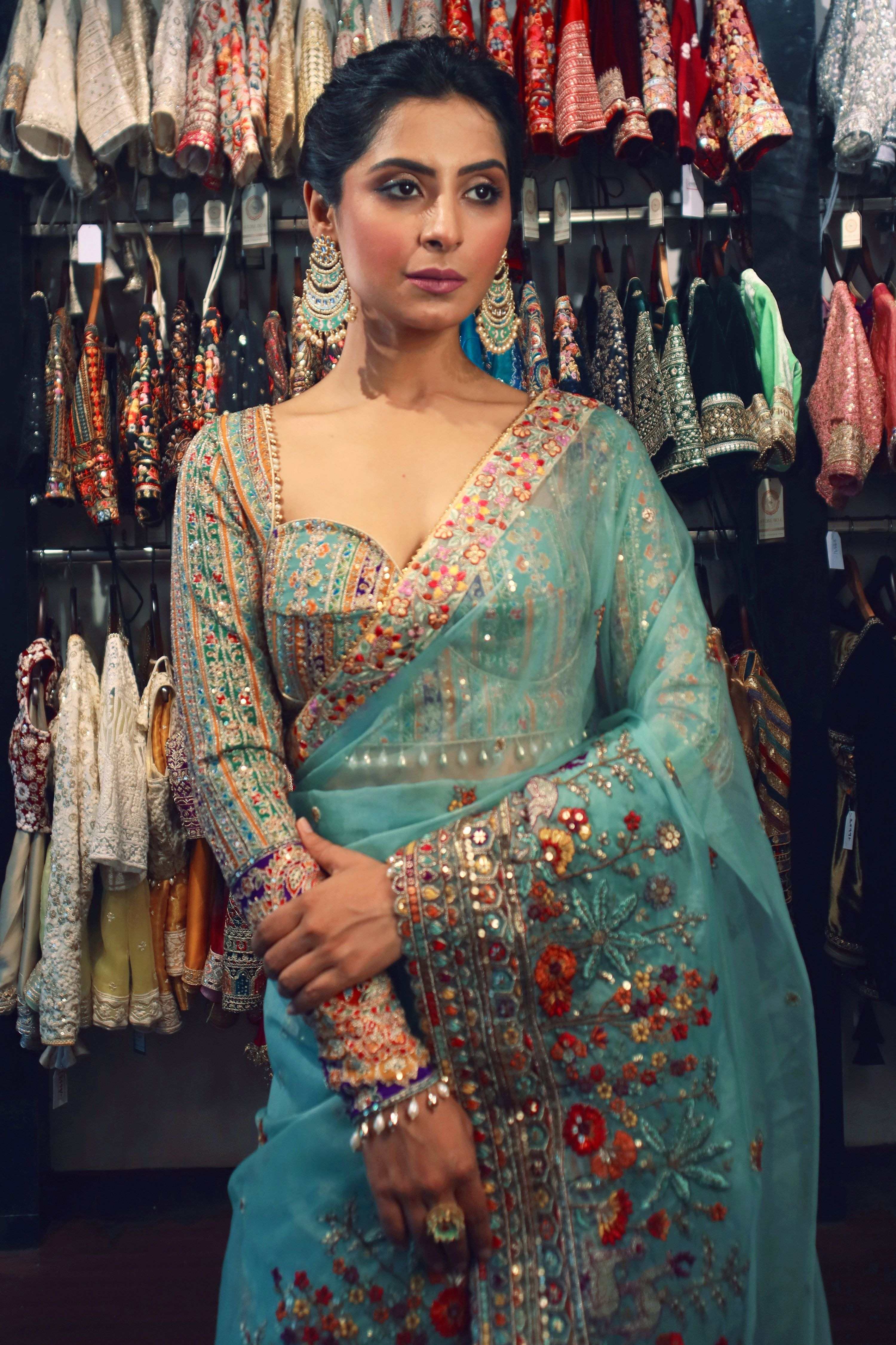 TEAL TREASURE LUXE BLOUSE